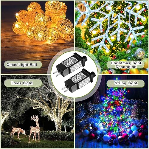 Miniatura 6 de Ceenna 2 piezas inflables decoraciones adaptador de corriente de repuesto 12vdc 1.0a clase 2 fuente de alimentación 120vac 60hz para patio, jardín,