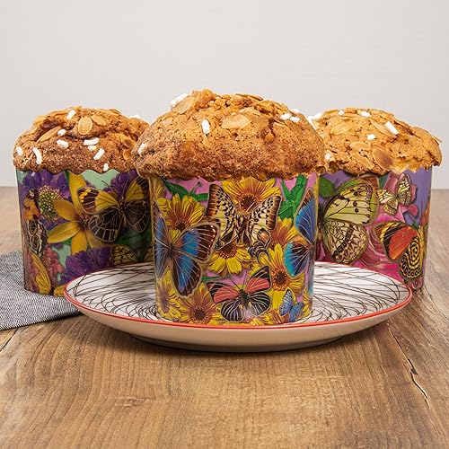 Miniatura 6 de QG Group LOVARE - Molde de papel Panettone grande  12 piezas, 3.14 x 4.33 pulgadas de ancho (3.1 in x 43.3 in)  moldes redondos para hornear de