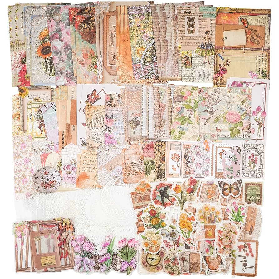 Amazon | Knaid ヴィンテージエフェメラバンドル 200ピース - 紙