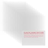 TOTiyea 50 Pack 16 Mil Poly Binding Covers, Sand Texture Binding Presentation Covers, Square Corners, Un-Punched (8.5 x 11 Inches, Letter Size, Clear)