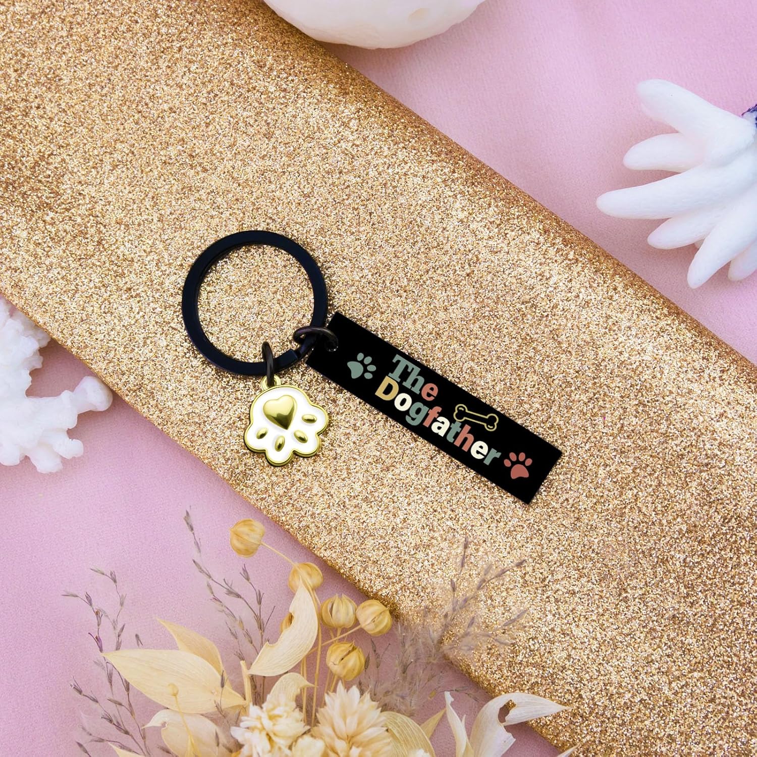 Ibiwe Dog Man Keychain Dog Lover Key Chain for Men Gifts for Dog Lovers Men Dad Gift for Men Best Gifts for Pet Dads Fathers Day - Image 3