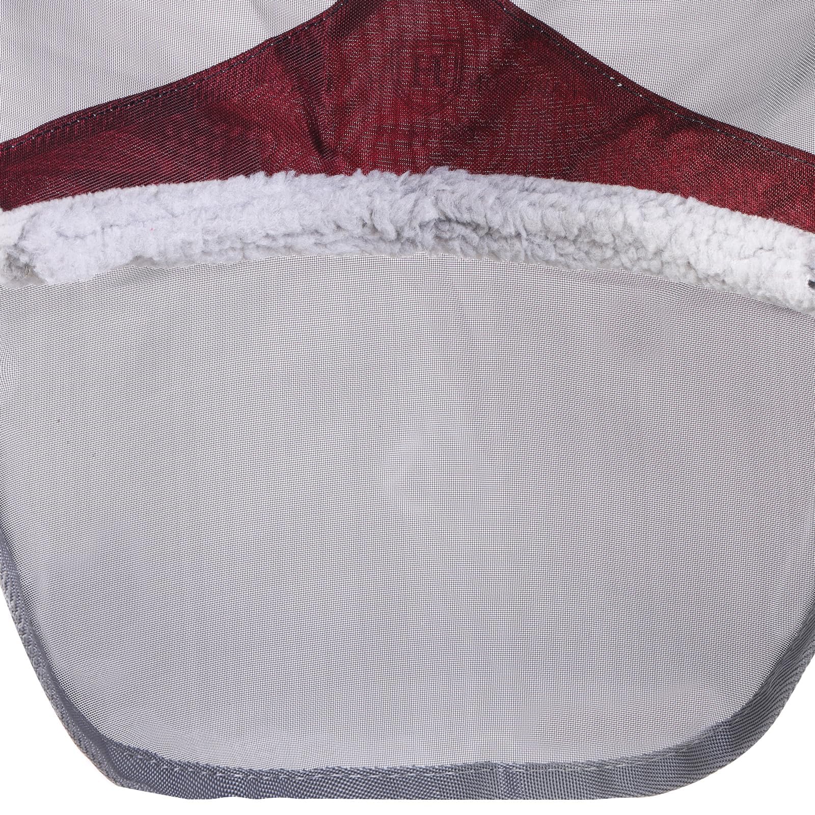 Harrison Howard CareMaster Pro Masque Anti-Mouches Lumineux pour Cheval - Grand Espace pour Yeux avec Oreilles - Protection UV - Rouge - Taille complète