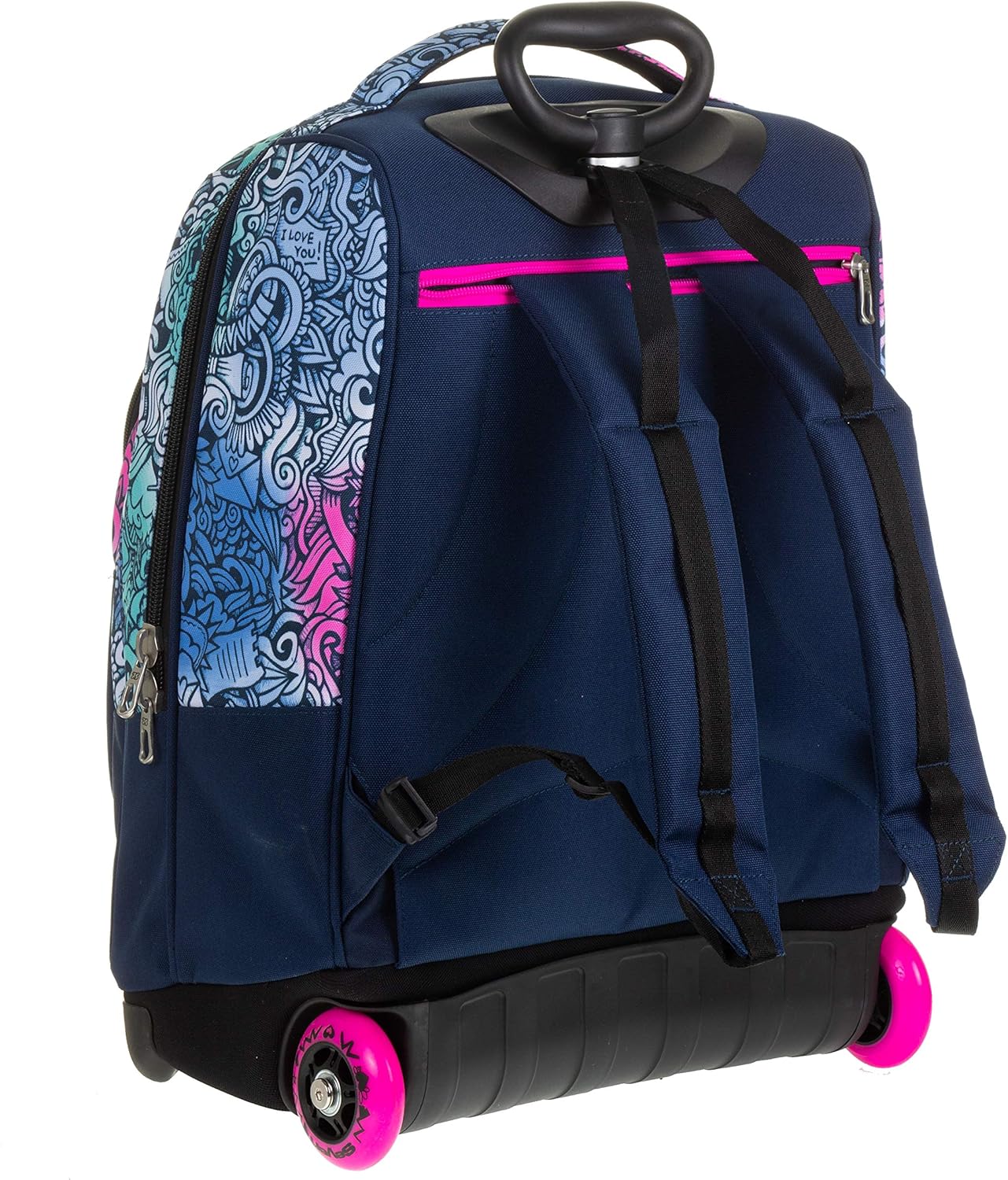 Seven Trolley Fit Scuola, Pink Shade, Blu e Rosa, 2in 1 con Spallacci Uso Zaino con Cross-Over System, Scuola Viaggio, Bambine e Ragazze Seven Trolley Fit Scuola, Pink Shade, Blu e Rosa, 2in 1 con Spallacci Uso Zaino con Cross-Over System, Scuola Viaggio, Bambine e Ragazze