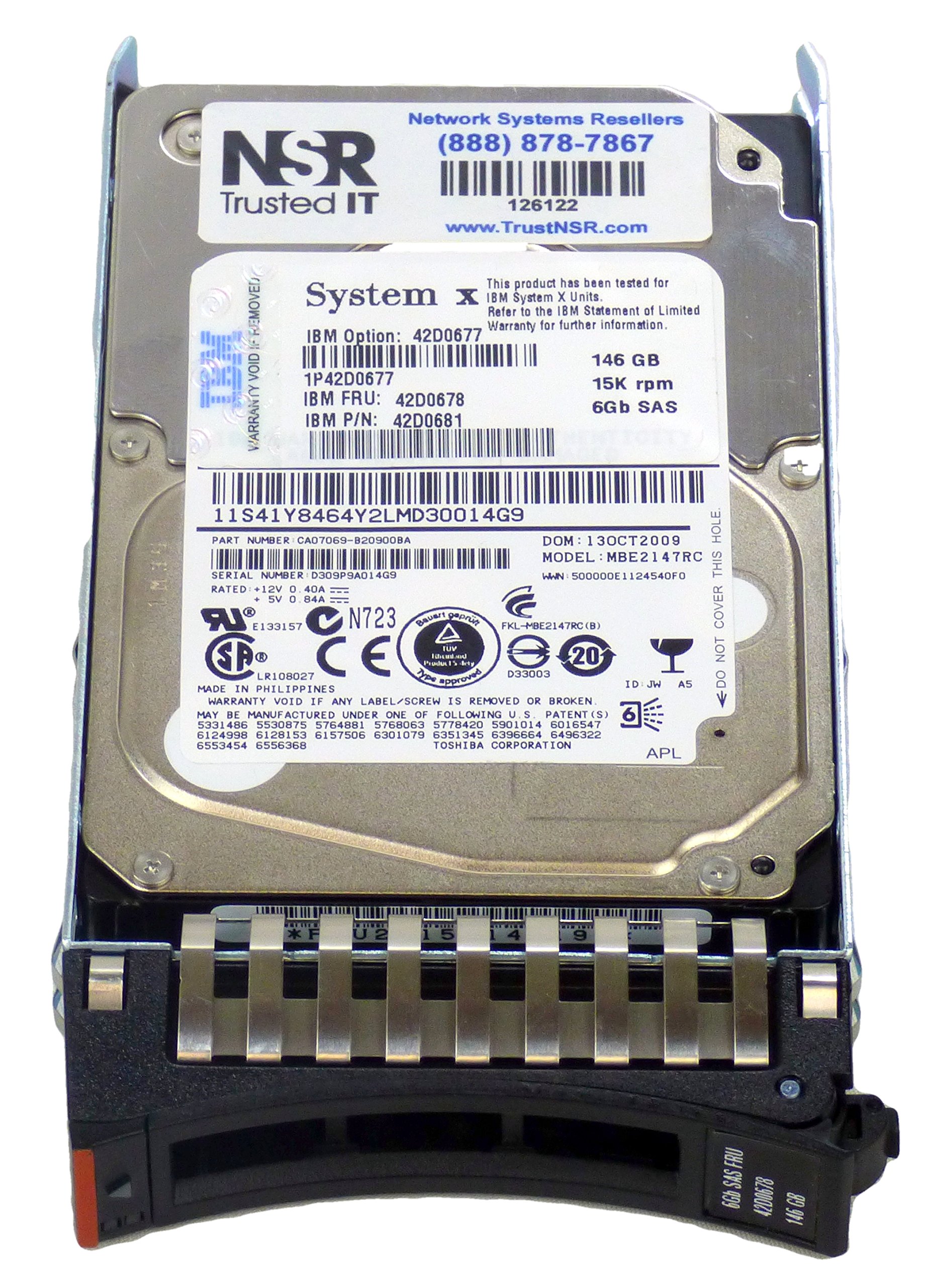 IBM 42D0677 SAS Disque dur informatique de classe entreprise 2.5