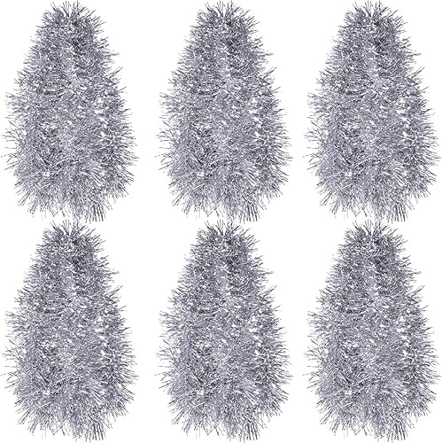 Miniatura 109 de Shappy Guirnalda de oropel negra de 90 pies, 6 rollos para decoración de Halloween, Navidad, guirnalda metálica con purpurina para bodas, fiestas