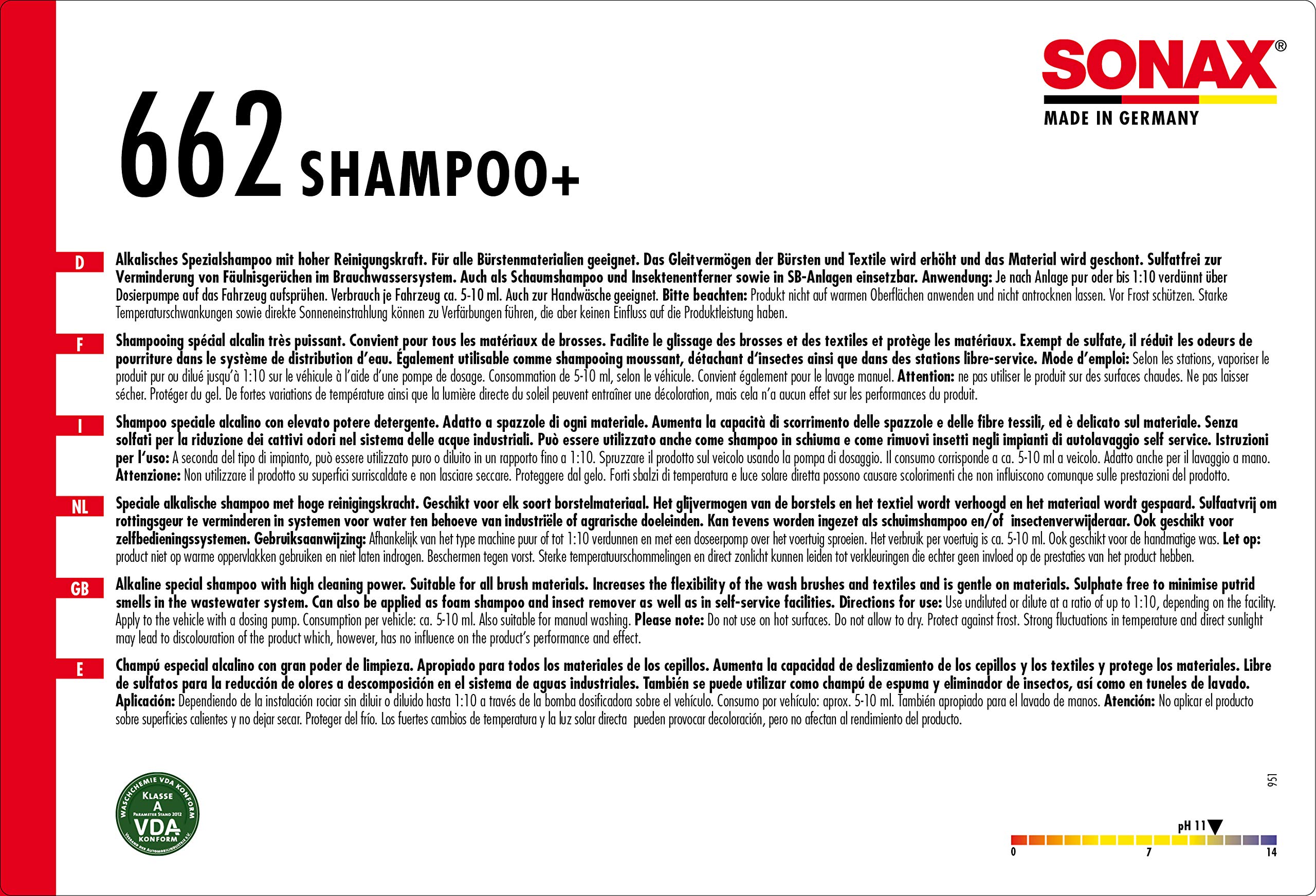 SONAX 06626000 SX GlanzShampoo 10 Liter Kanister
