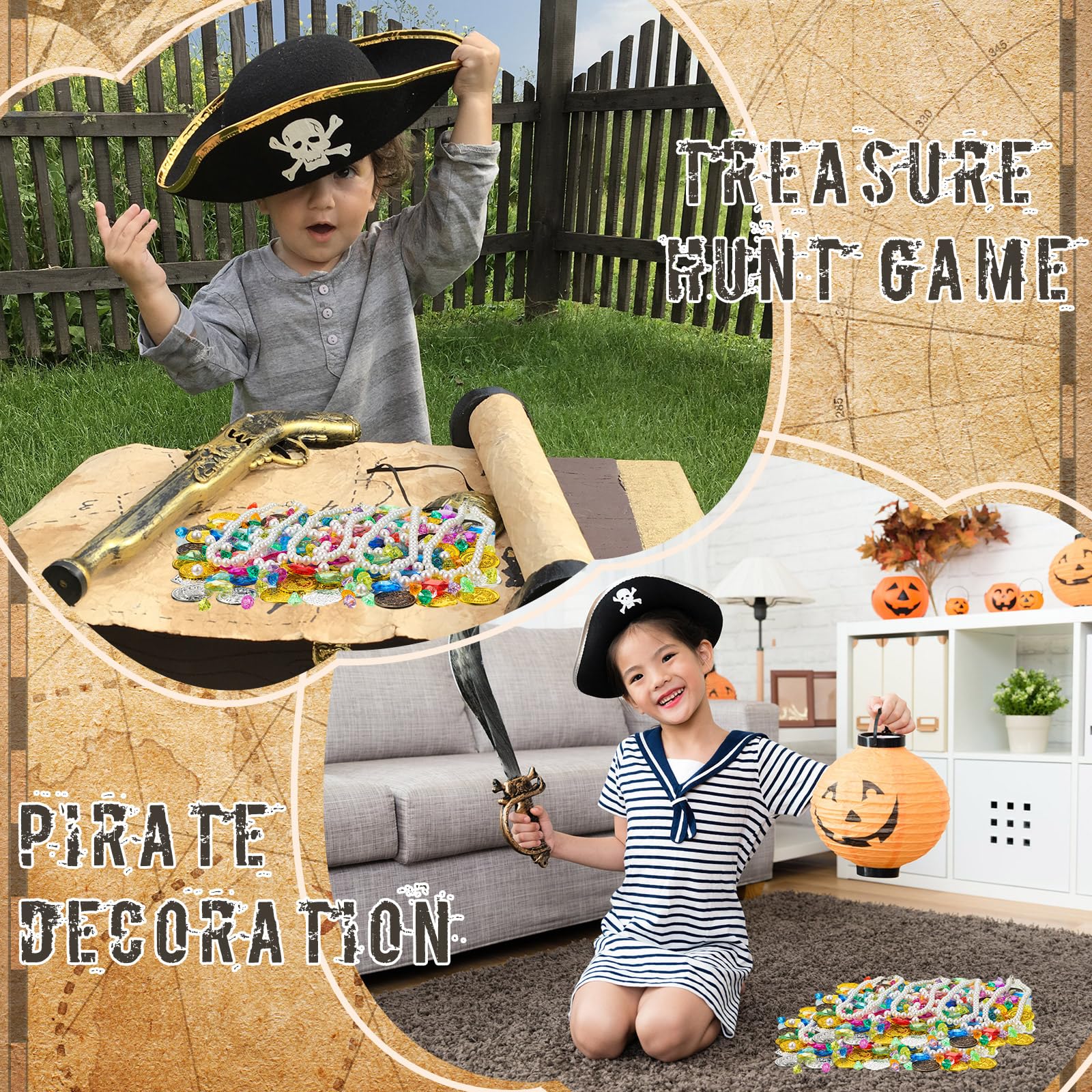 Snapklik.com : Hanaive 319 Pcs Pirate Treasure Gold Fake Coins Plastic ...
