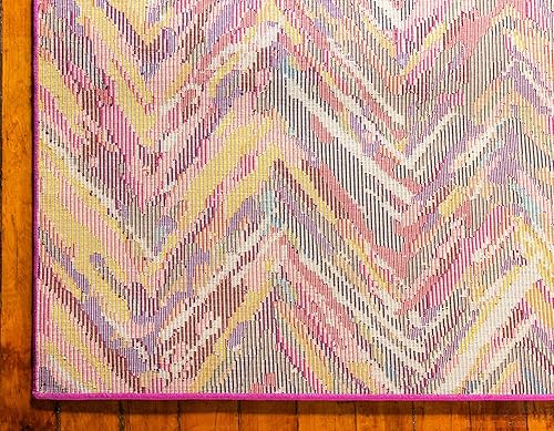 Miniatura 9 de Unique Loom Estrella Collection - Alfombra de área moderna, geométrica, chevron, degradado, abstracta, 10 pies 6 pulgadas x 16 pies 5 pulgadas,