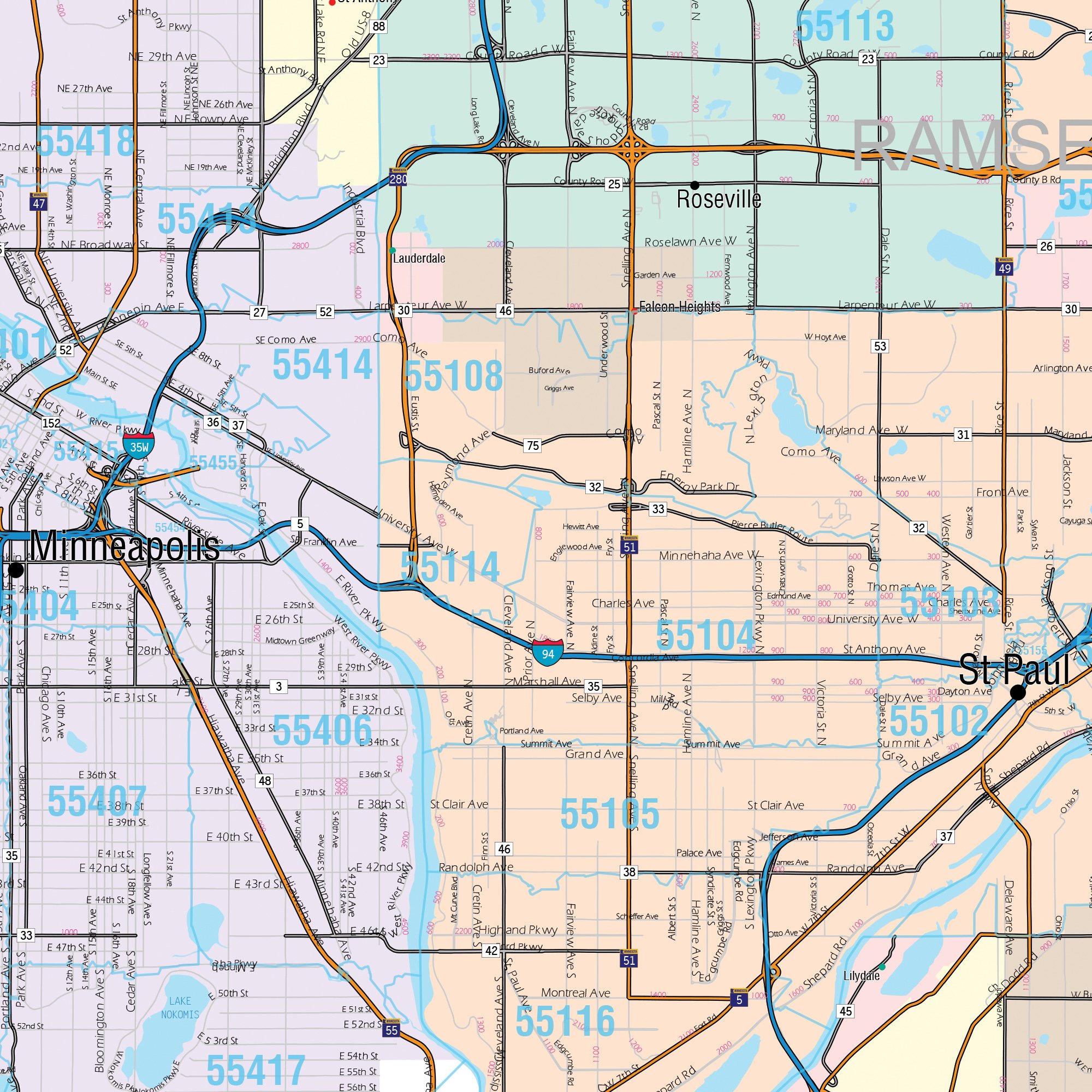 Saint Paul Zip Code Map St. Paul | Decision Making Information
