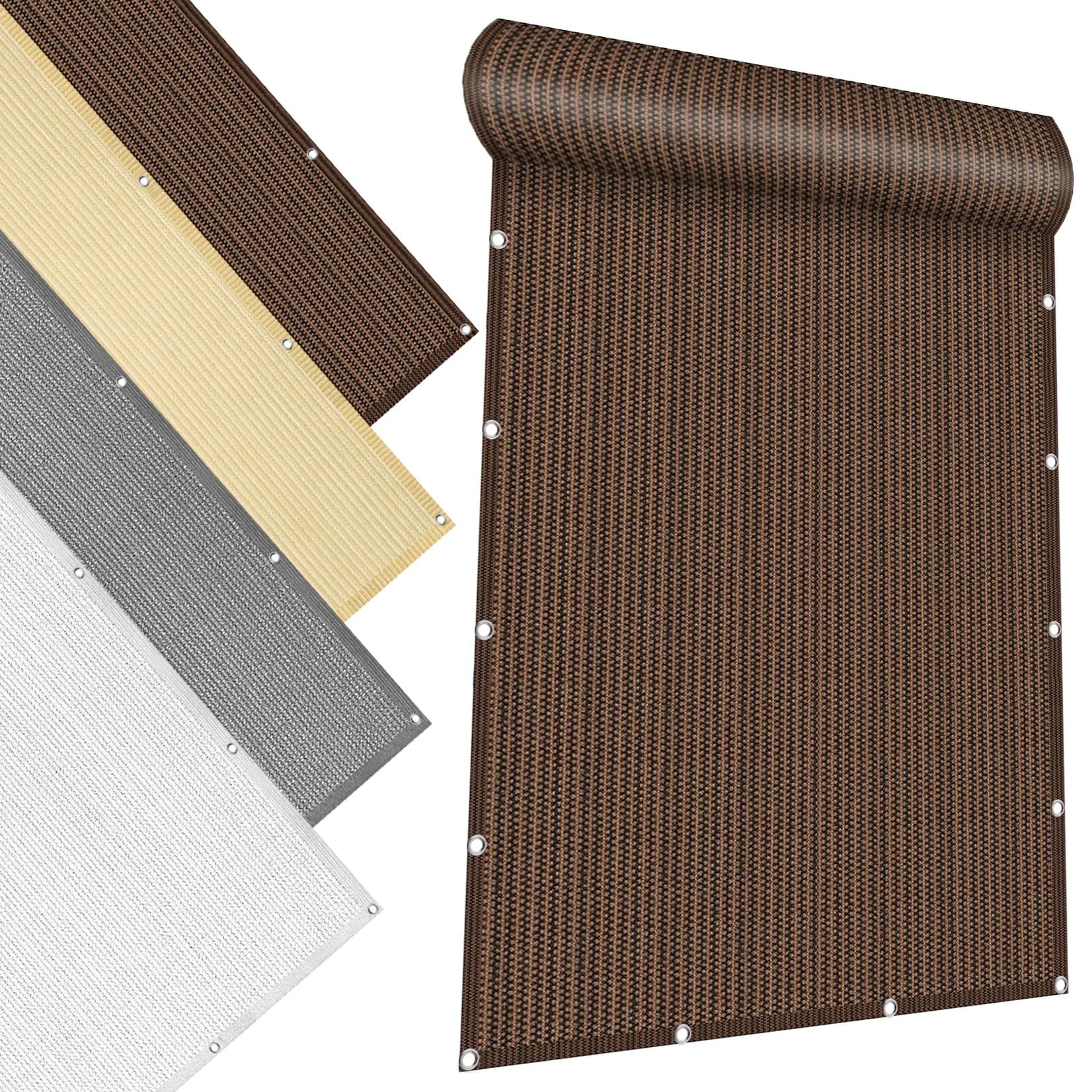 Voile d'ombrage rectangulaire marron 300 x 400 cm extérieur et balcon anti-UV