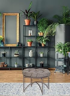 FlowerHouse Center Foot Stool and Cushion-Sand Table