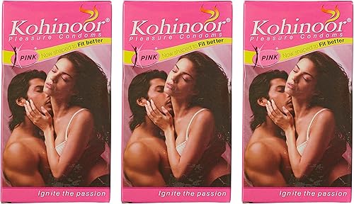 Kohinoor Condón rosa 10s (paquete de 3)