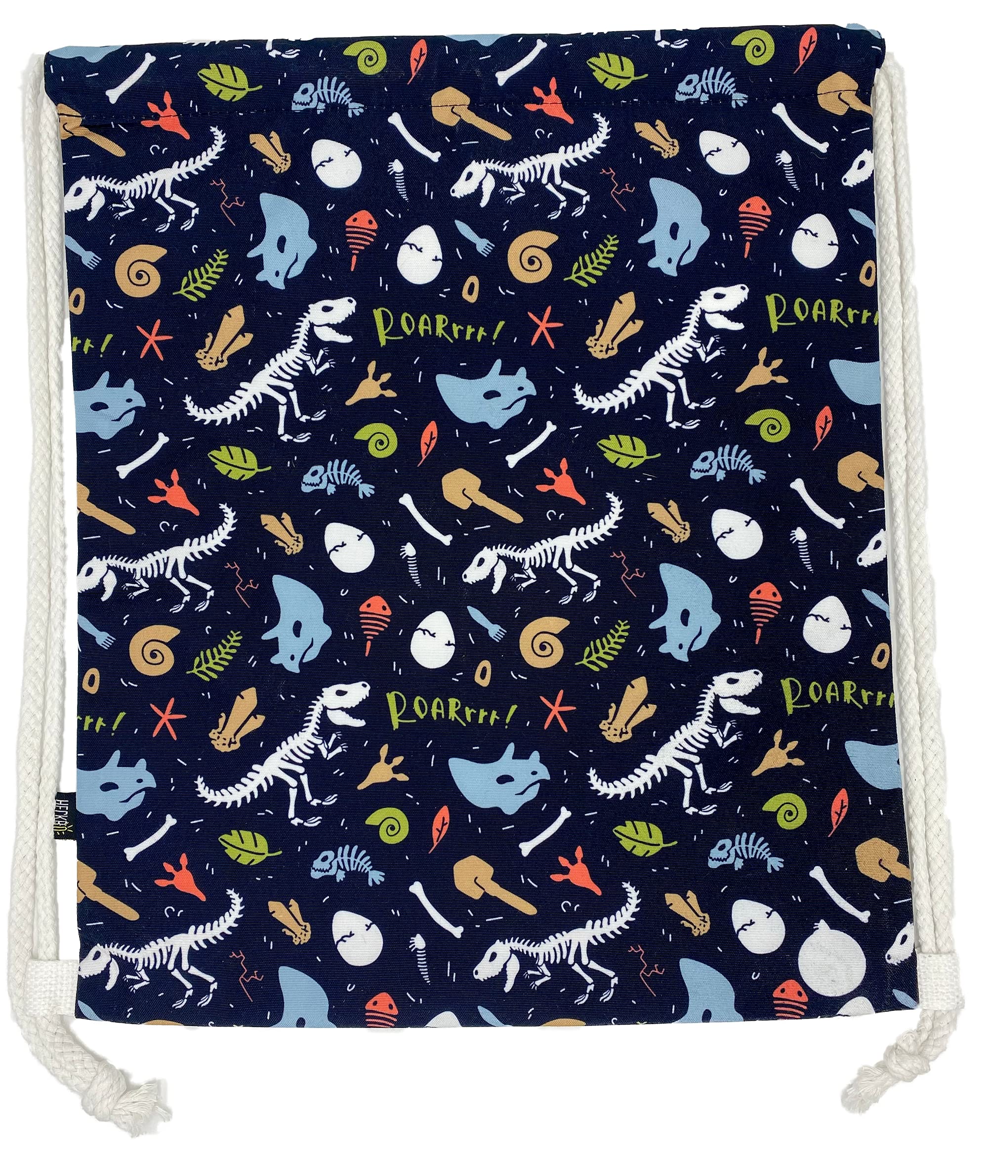 HECKBO kids dinosaur dino gym drawstring bag, 40x32cm, 12.6" x 15.8", string bag, kindergarten daycare crèche school football - Image 2