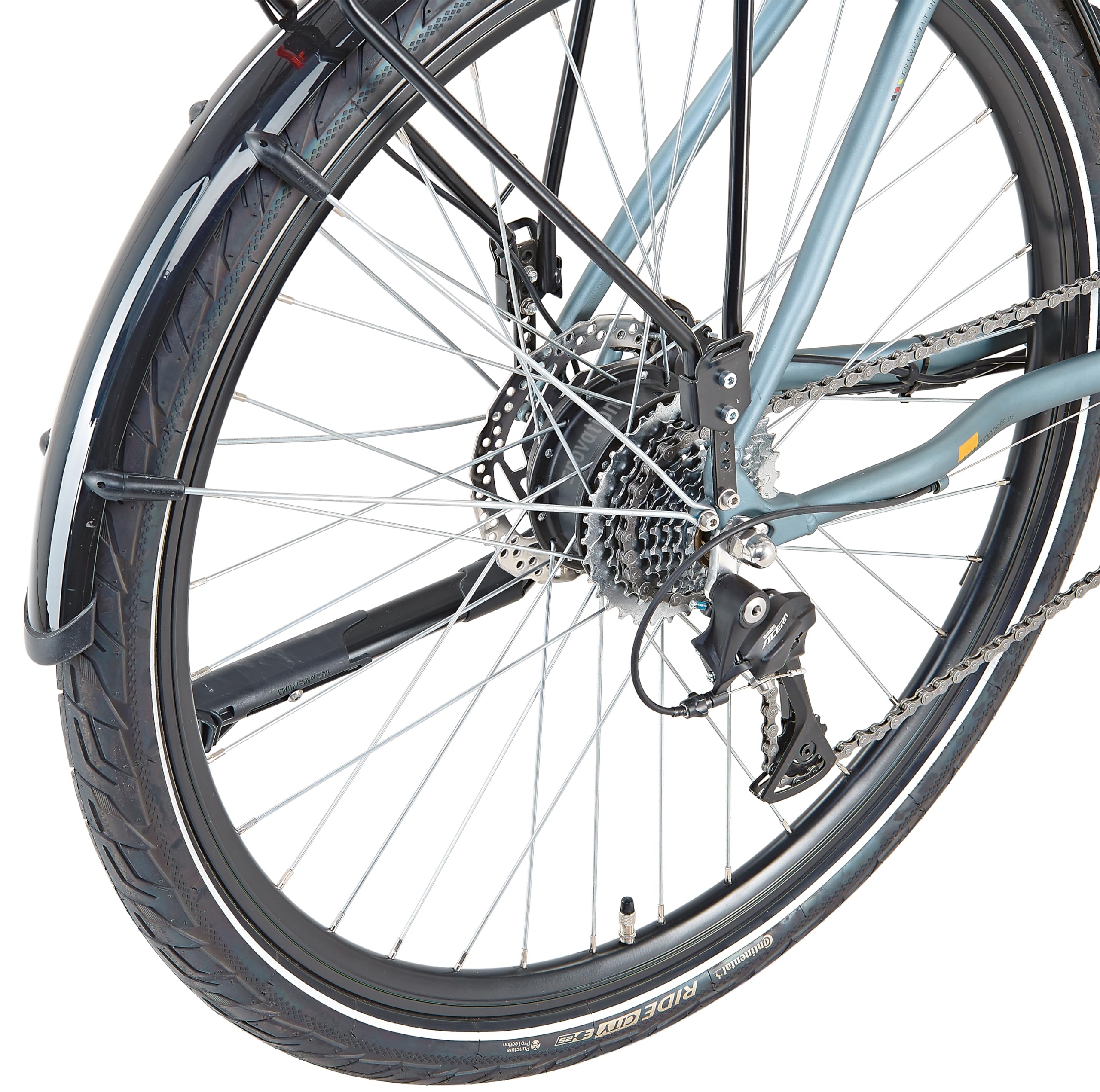 Prophete Entdecker 1.0 Trekking E-Bike 28 Zoll - 418Wh - Semi-integrierter Akku - Heckmotor - 8-Gang Kettenschaltung - HDY. Scheibenbremse - Rahmenhöhe 54 cm