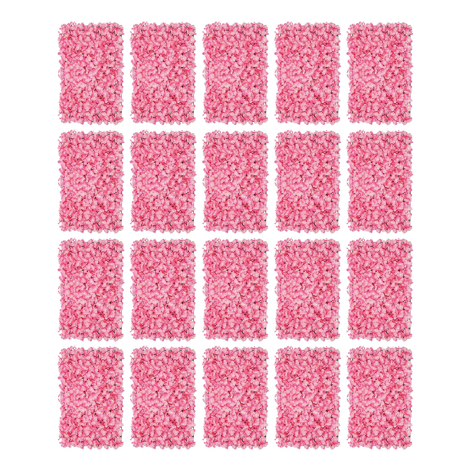 Kunstblumen Wandpaneele Blumenwand 60 * 40Cm, Seide Künstliche Blume Rosen Wand Paneel DIY Hintergrund für Hochzeit Party (20, Rosa)