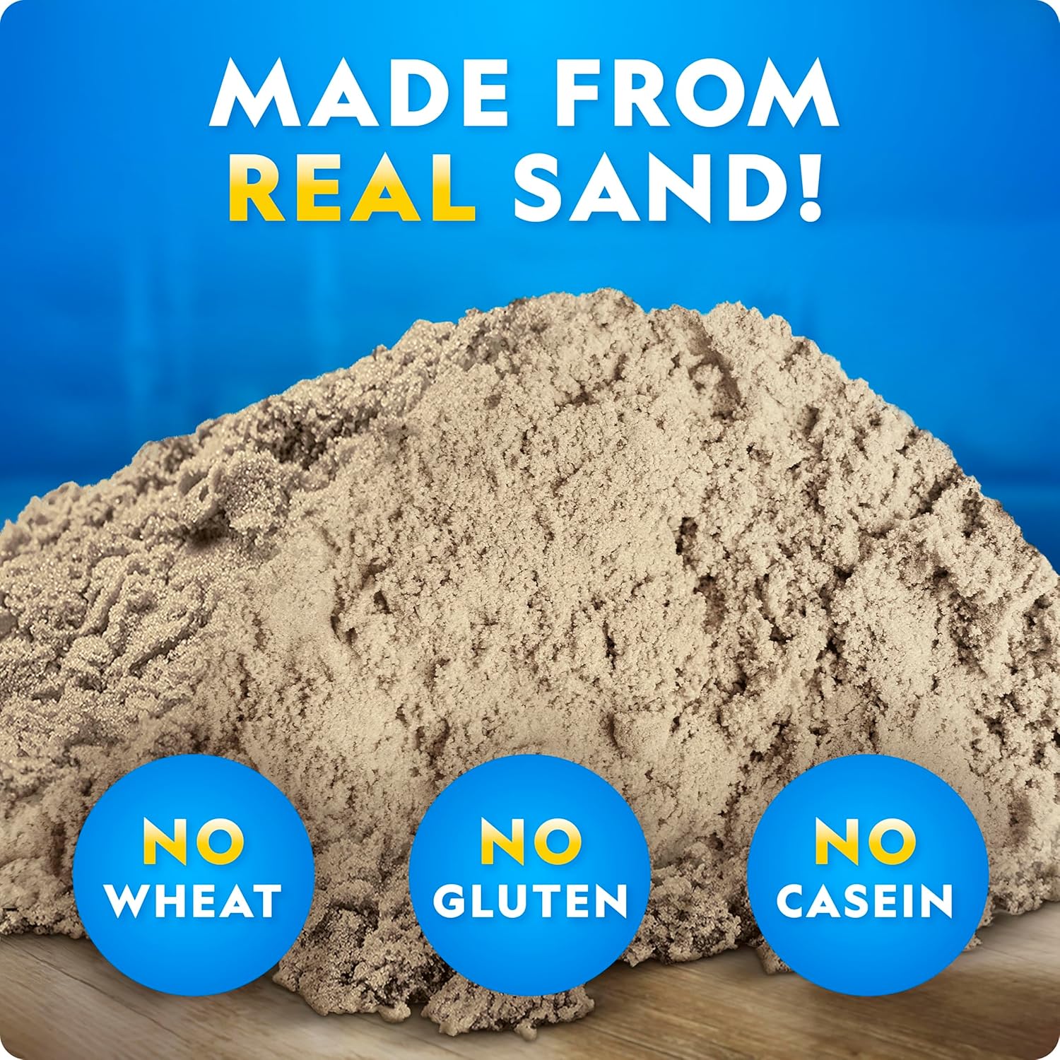 National Geographic Moon Sand - 24 Lbs. of Play Sand with Castle Molds (Natural) - A Fun No Mess Sensory Activity, Kids Play Set, Sensory Bin Filler