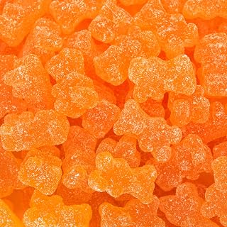 Sour Bears Orange Gummy Candy | 1 Pound Bag | Vegan Gummies | Orange Sour Candy | Gummy Candies for Party Favors, Goody Bags, and Dessert Decorating