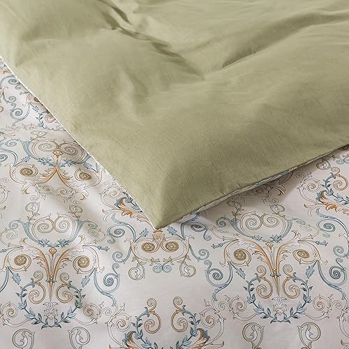 Miniatura 414 de HoneiLife - Juego de funda de edredón floral 100% algodón, 3 piezas, botánica, ropa de cama con cierre de cremallera y lazos en las esquinas