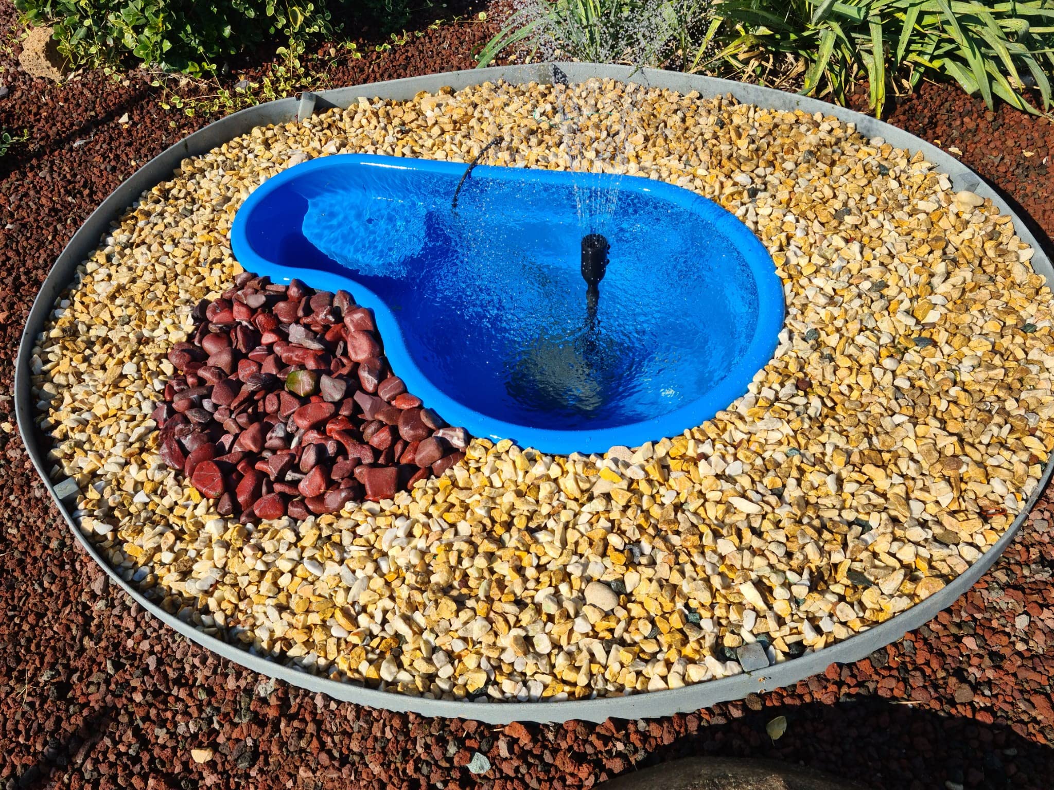 Giardini d'Acqua Laghetto da Giardino MOD Fusine Azzuro Cm 113 x 74 x 45 ABS Plastica DIY Pond Koi Piante Palustri