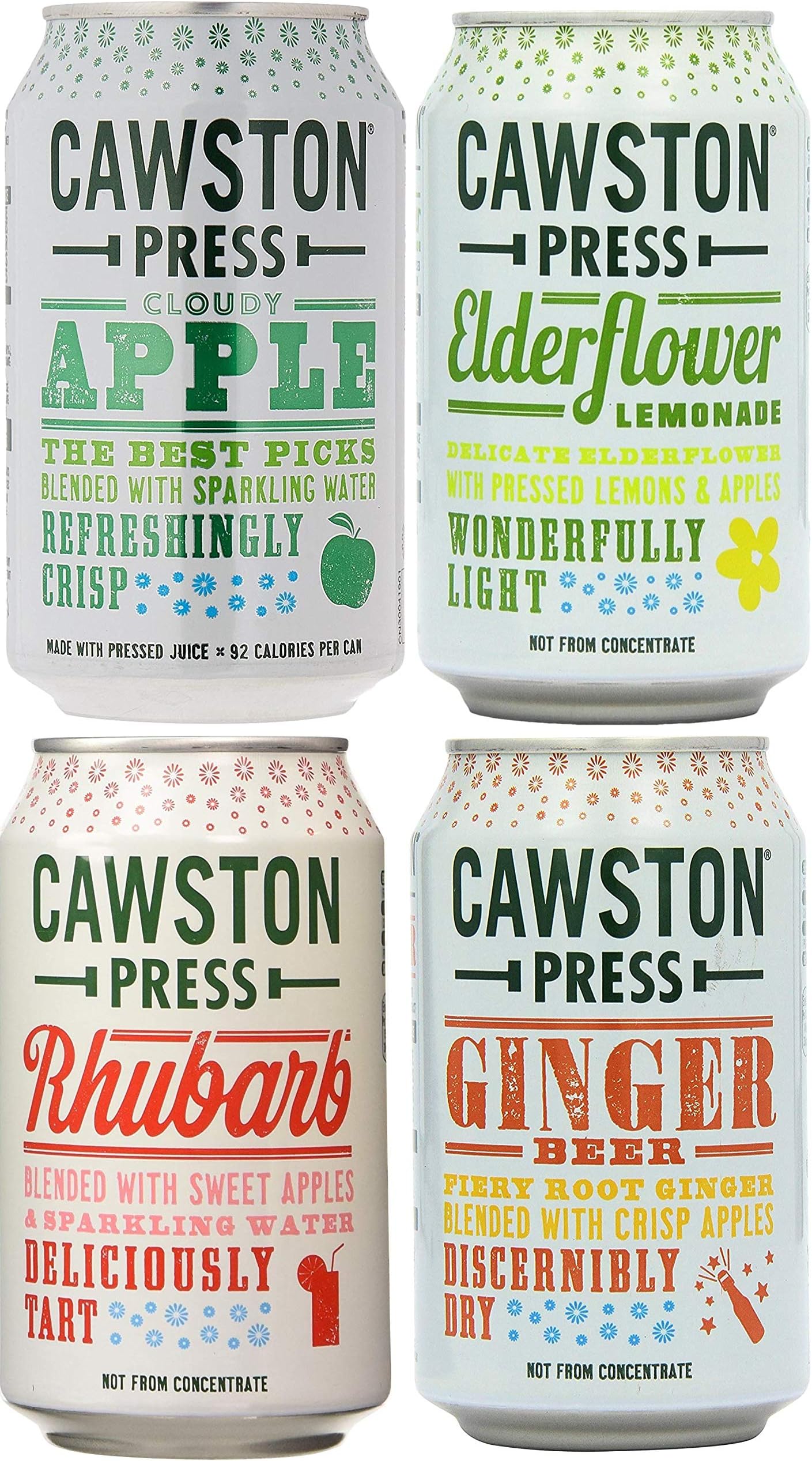 Cawston Sparkling Mixed Flavour Cans 330 ml (Pack of 12)