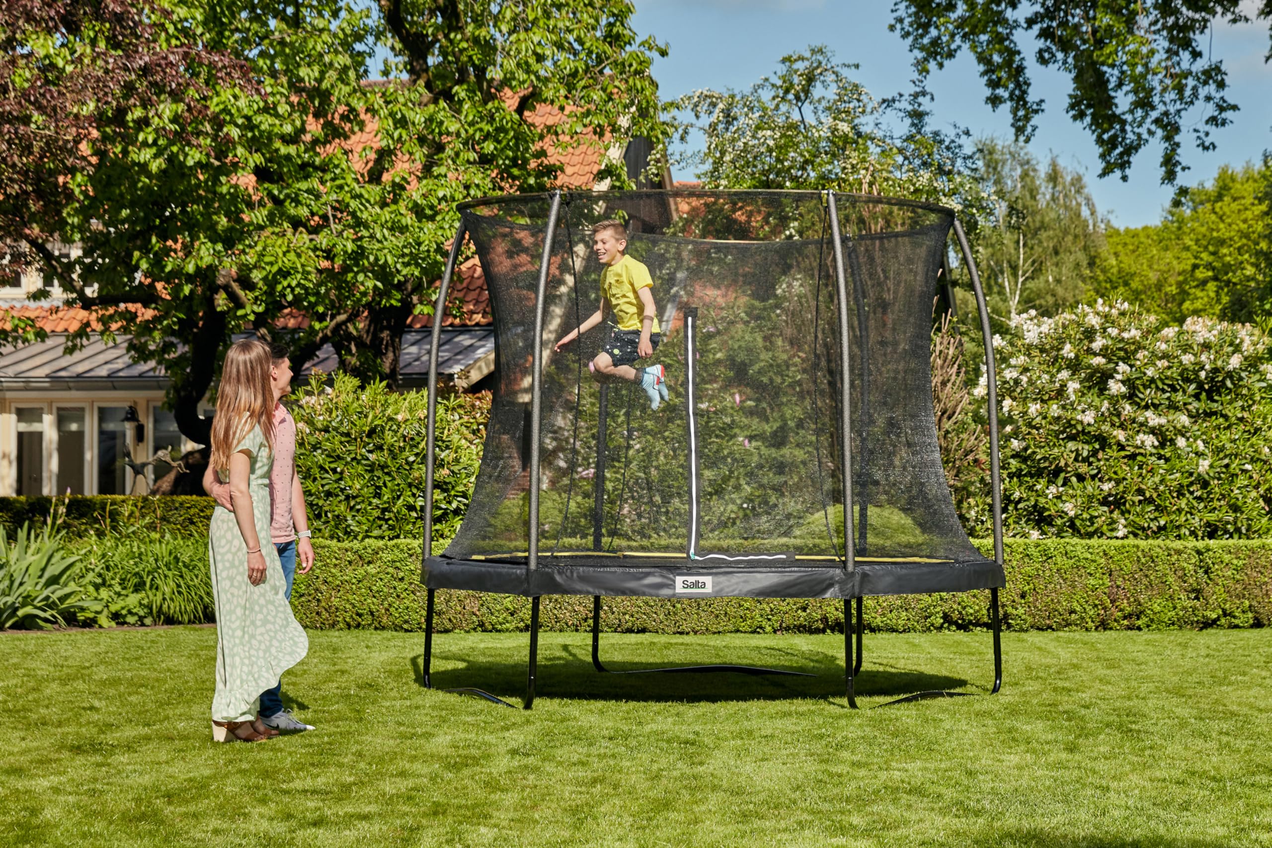Salta - Trampolino unisex per ragazzi Comfort Edition con bordo protettivo
