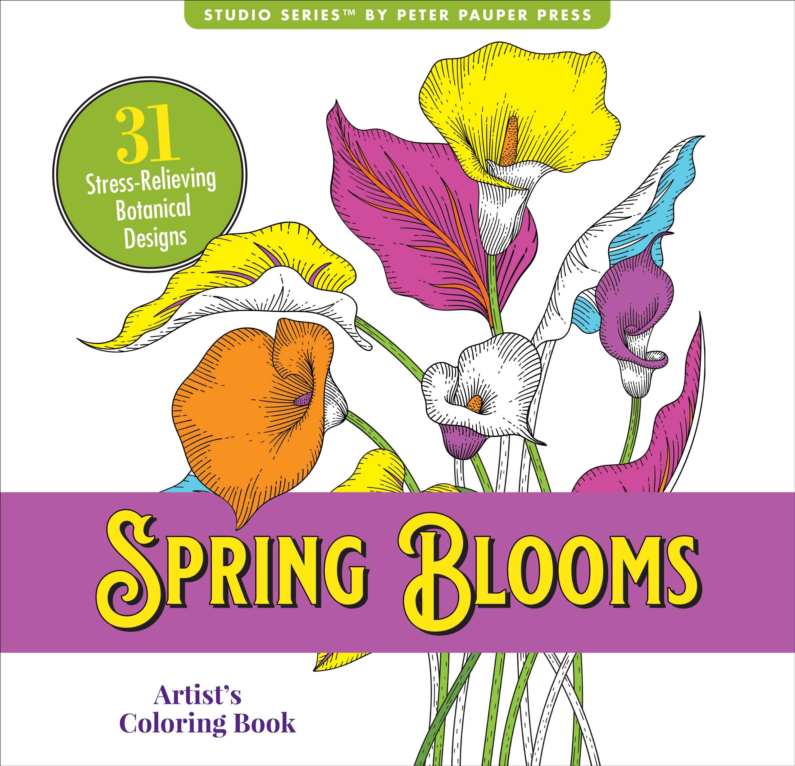 Spring Blooms Adult Colouring Book