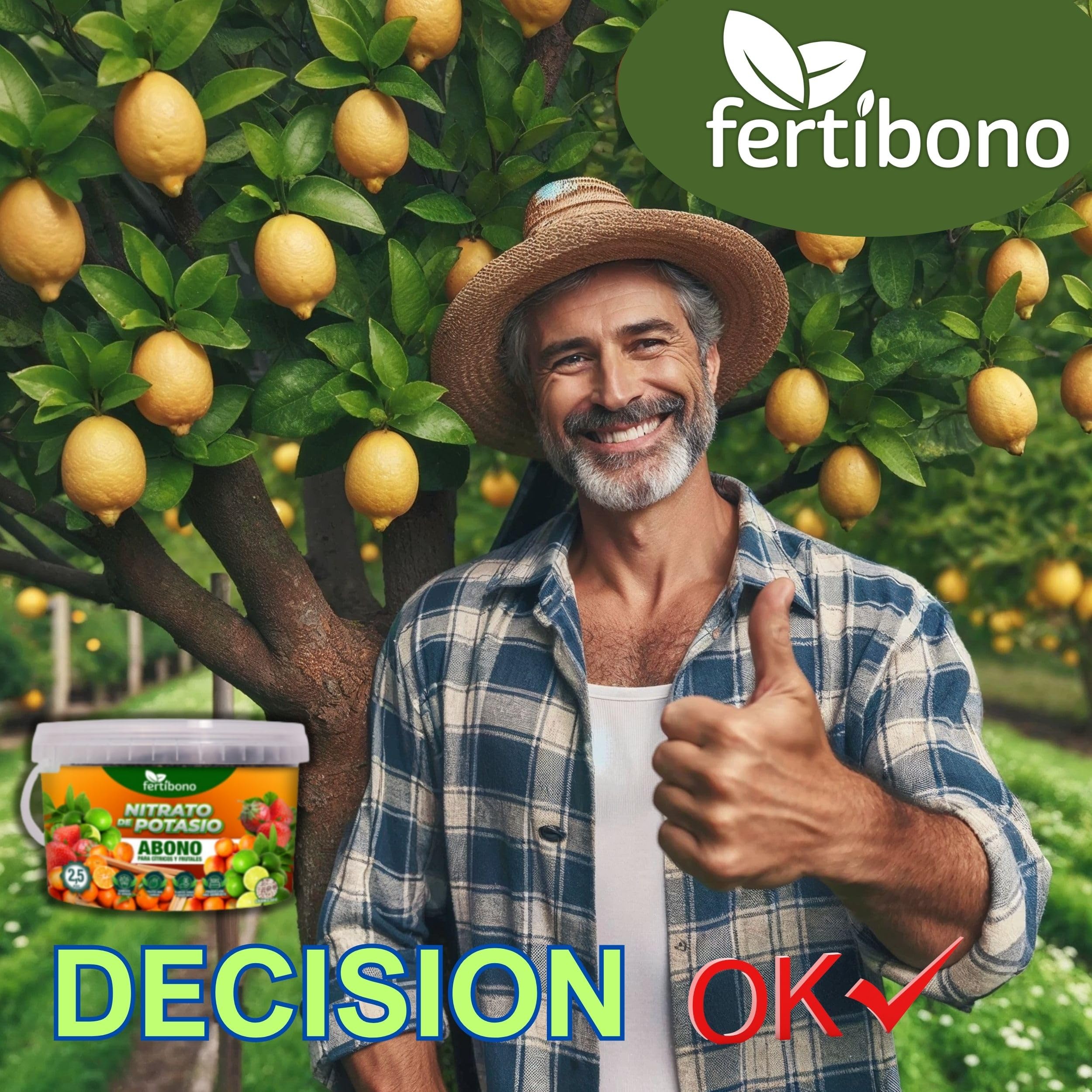 FERTIBONO Nitrato de potasio,Puro (KNO3) 13-00-46, Aumenta el Tamaño y la Calidad de la Fruta, los Azúcares y el Rendimiento de los Cítricos (2.5.0)