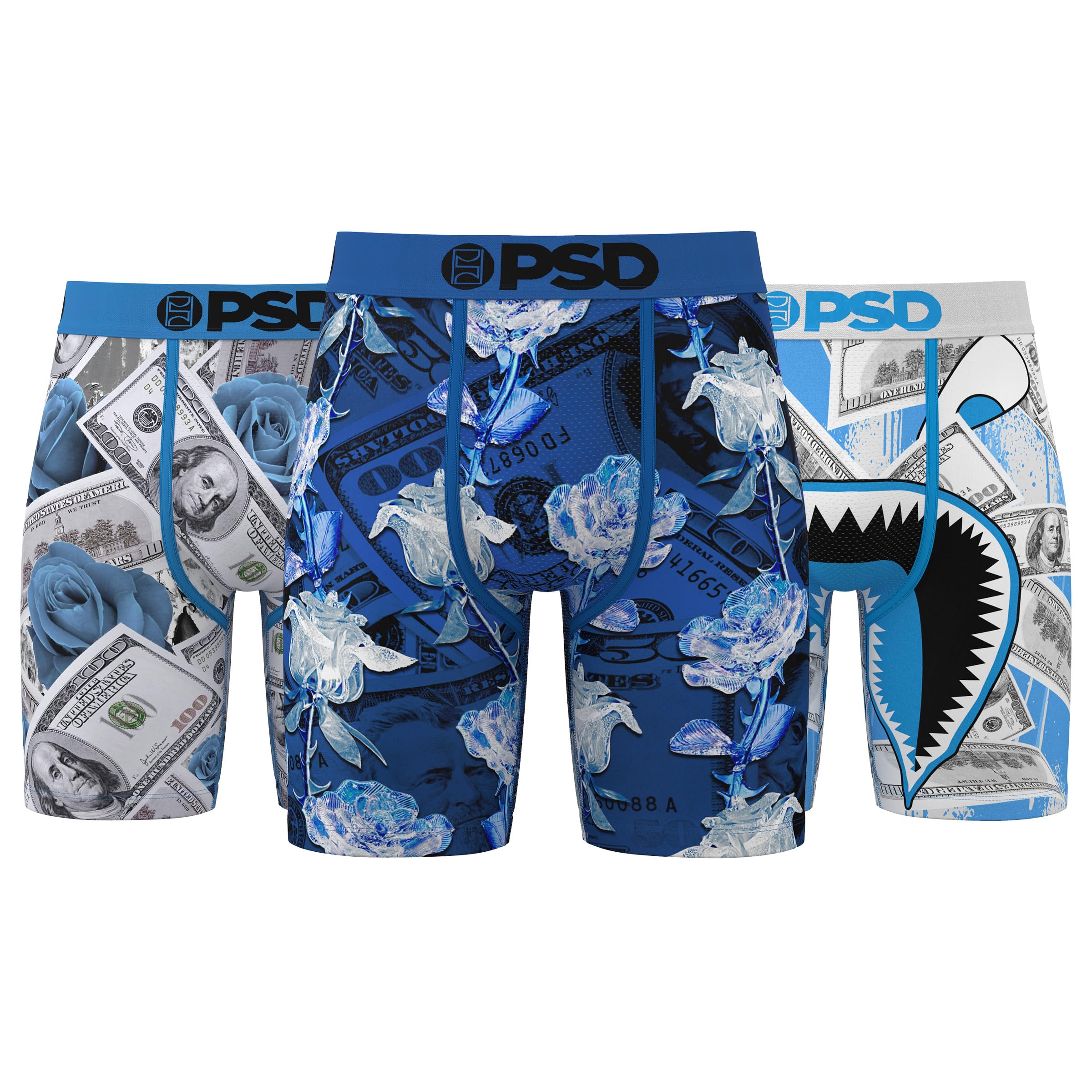 Ropa interior de hombres PSD pack de 3 calzoncillos azules medianos 8