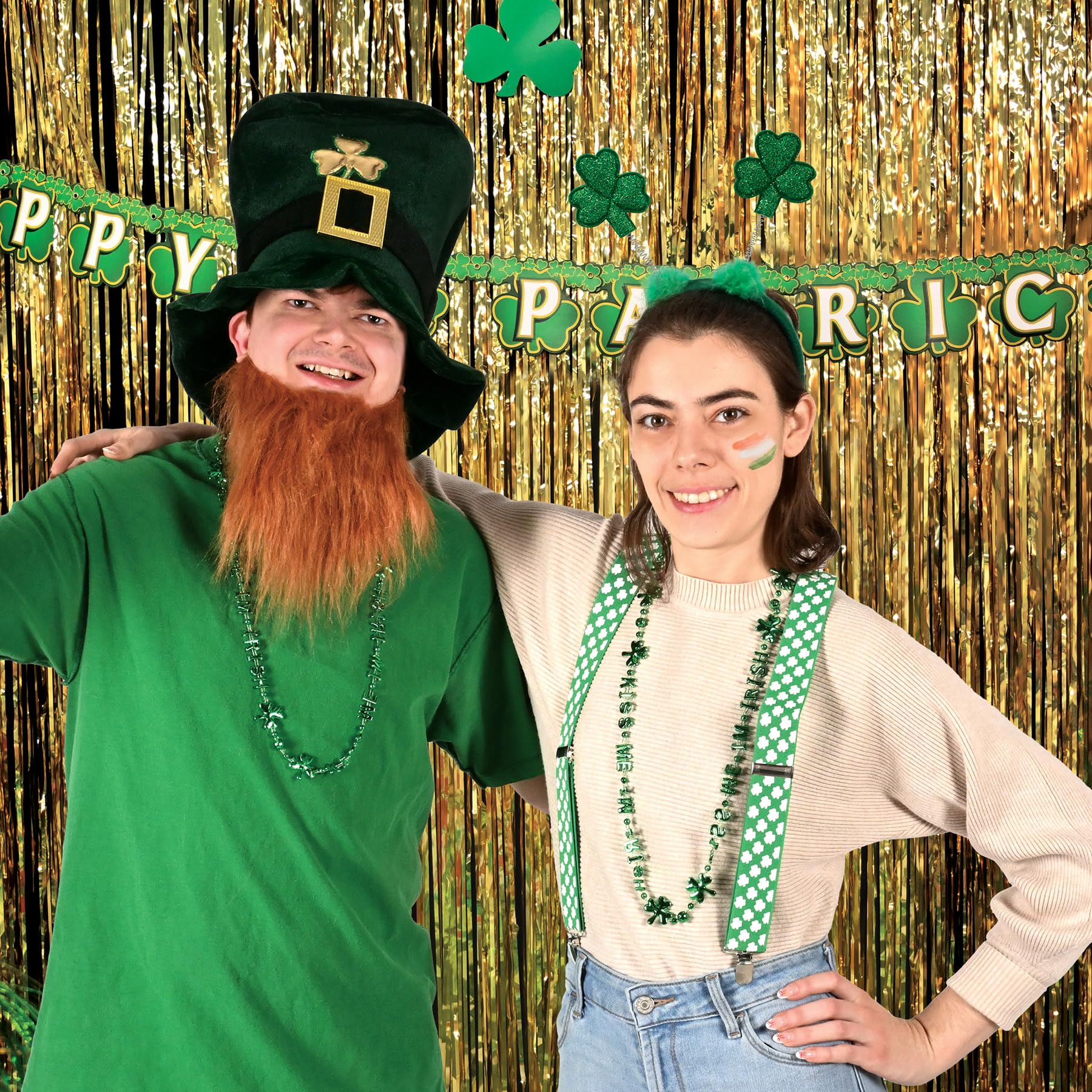 Beistle 30804 Shamrock Suspenders