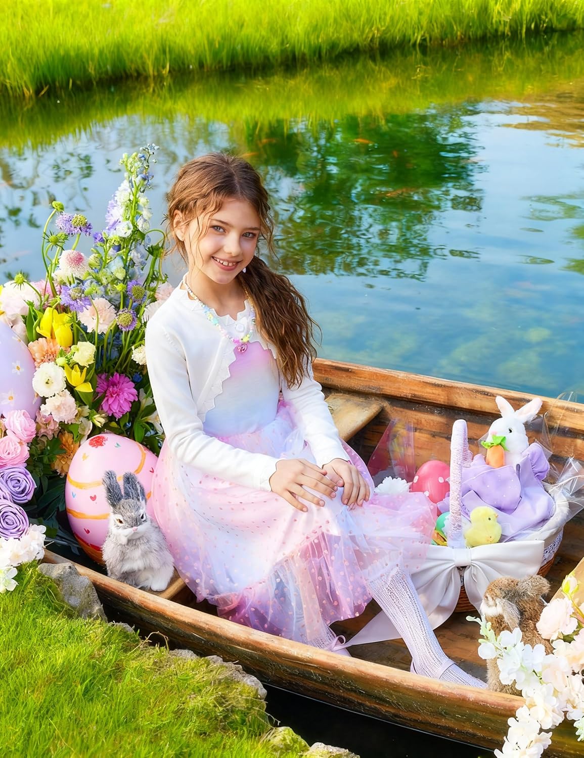 Arshiner Girls Open Front Bolero Shrug Kids Long Sleeve Cropped Elegant Cardigan Knit Sweater - Image 4