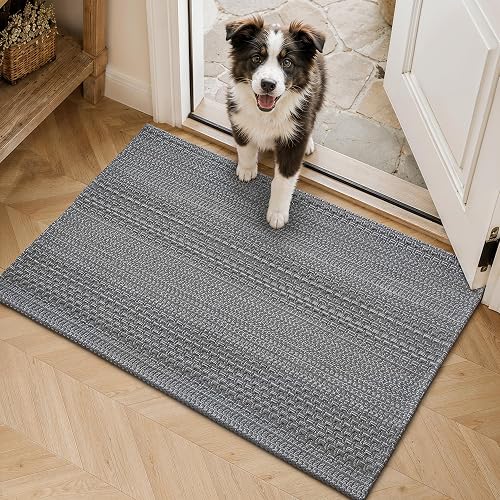 MatEssenz Door Mat 2x3 ft Machine Washable Bohemian Grey