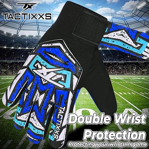 Miniatura 8 de Guantes de portero de fútbol para niños y jóvenes, guantes de portero de fútbol Funky antideslizantes de 0.157 in de látex con agarre fuerte