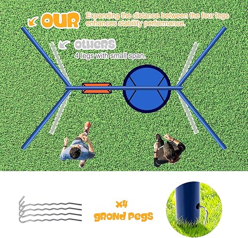 Miniatura 5 de Juego de columpios 2 en 1 para niños, juego de columpios para exteriores de 500 libras, 1 asiento de columpio con platillo y 1 cinturón para