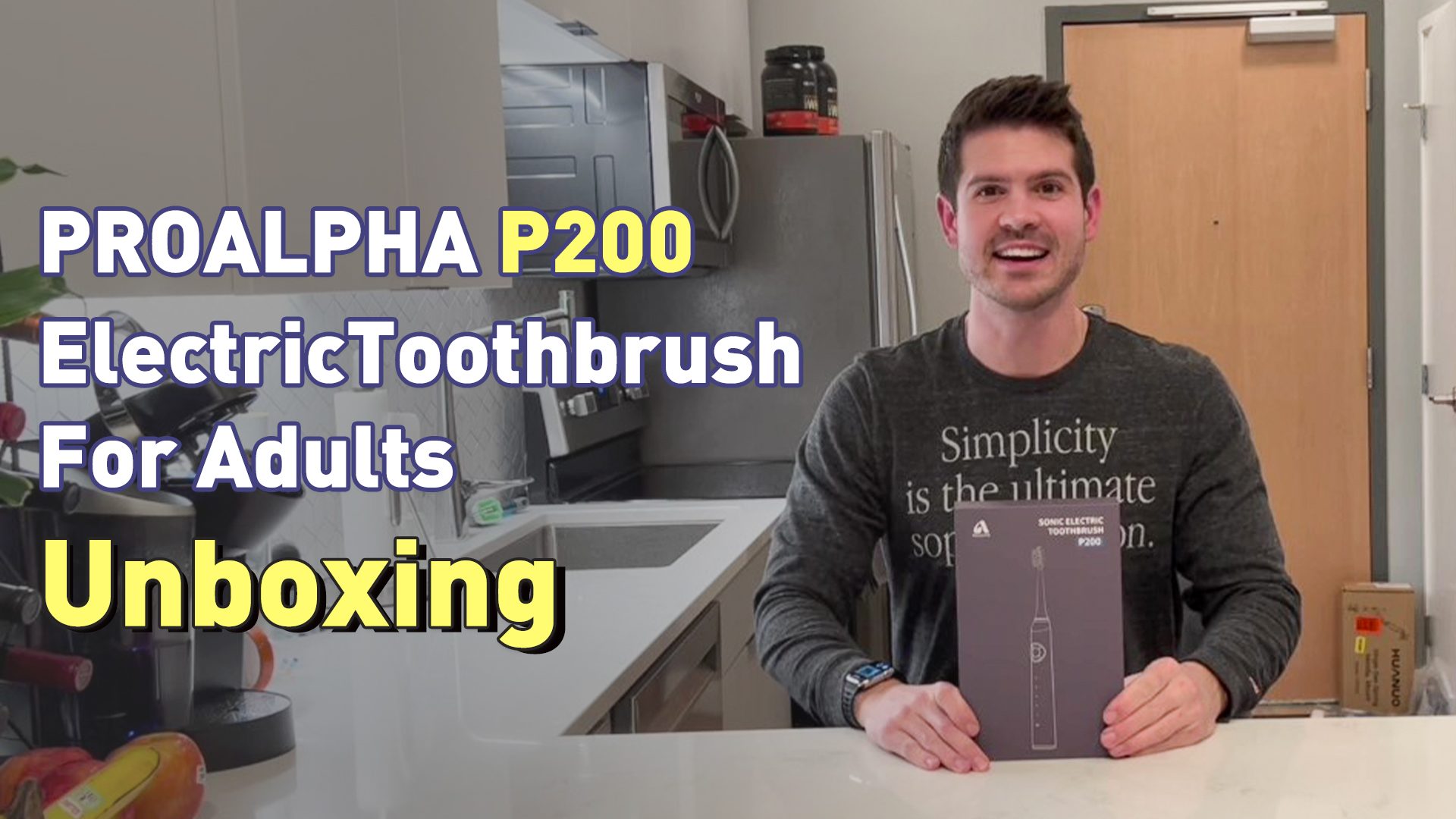 Electric Toothbrush for Adults Proalpha P200 Black Toothbrush Unboxing