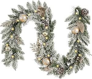 Valery Madelyn Weihnachtskranz Mit LED-Beleuchtung - Dekorativer Türkranz (51cm, 30 LEDs)