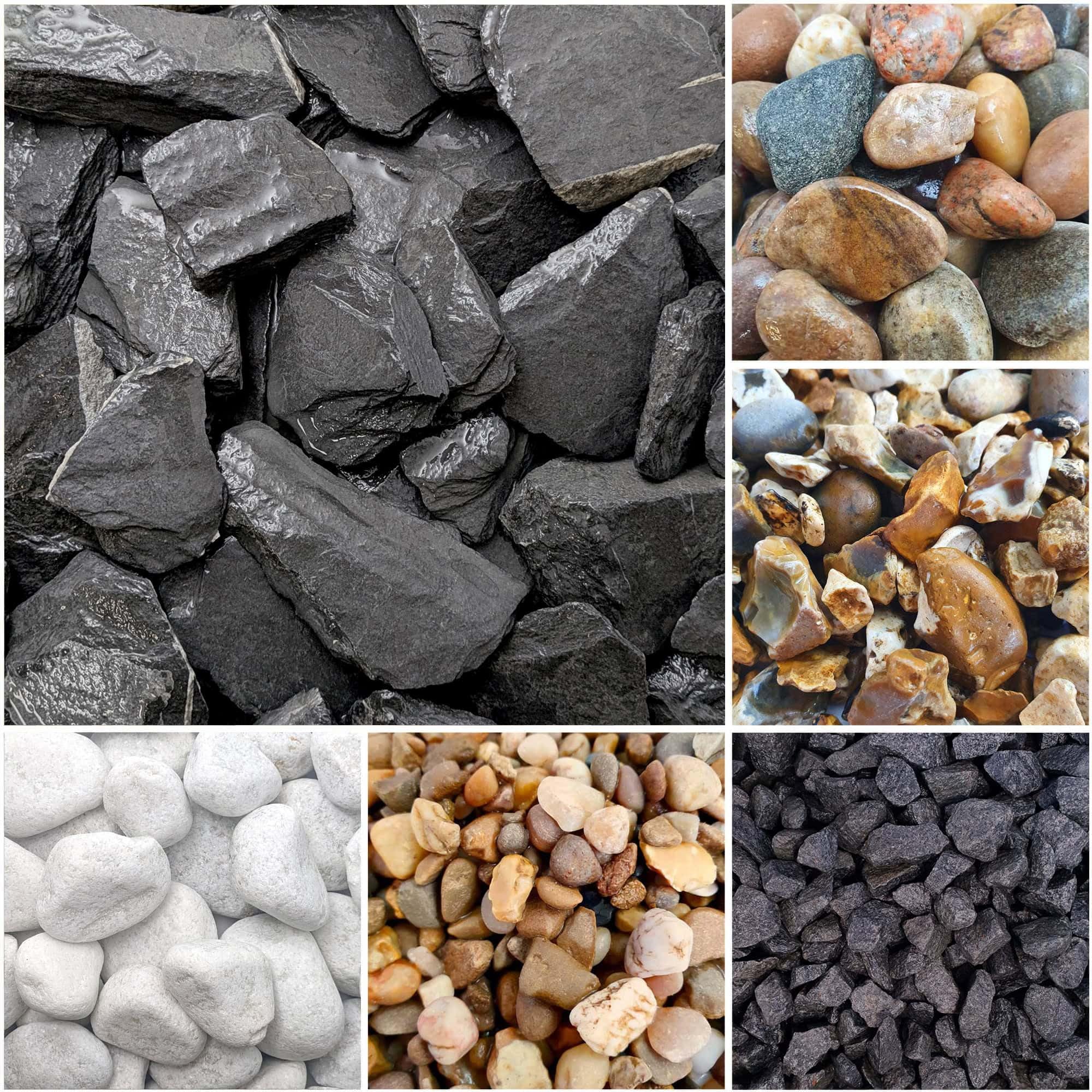Elixir Gardens Aggregates for Flowerbeds, Rockery, Patio & Paths, Driveway & Ground Cover | 1kg to 800kg Bags | Grey Welsh Slate (20mm-40mm) โ image 1