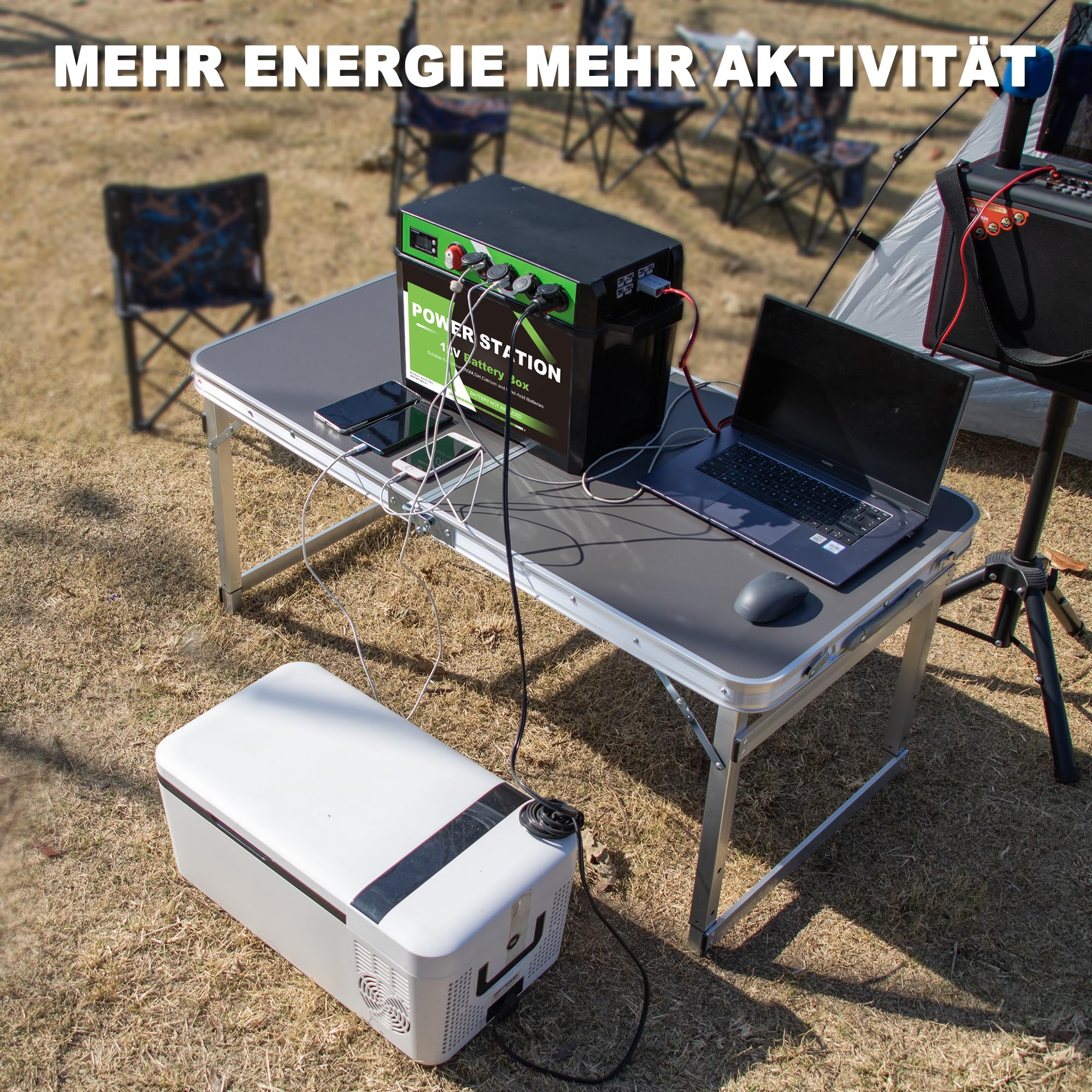 Batteriebox mit USB und Anderson Stecker, 12V wasserdichte Smart Batteriebox für Boot, Trolling Motor, Outdoor Camping, RV (BM001)