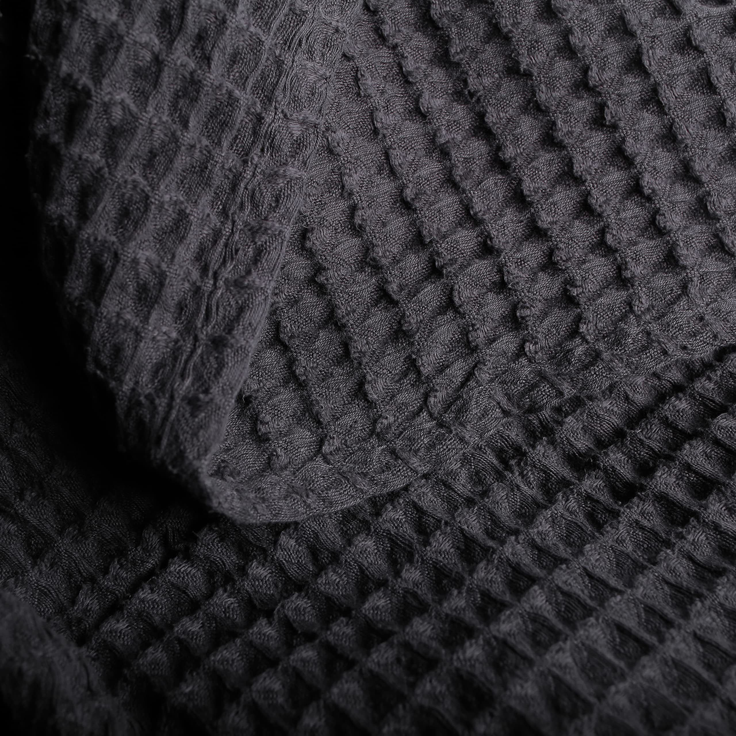 Gant De Toilette 4 Serviettes De Bain Microfibre 152x76cm - Séchage Rapide, Non Pelucheuses, Tissage Gaufré Linge De Bain Luxe