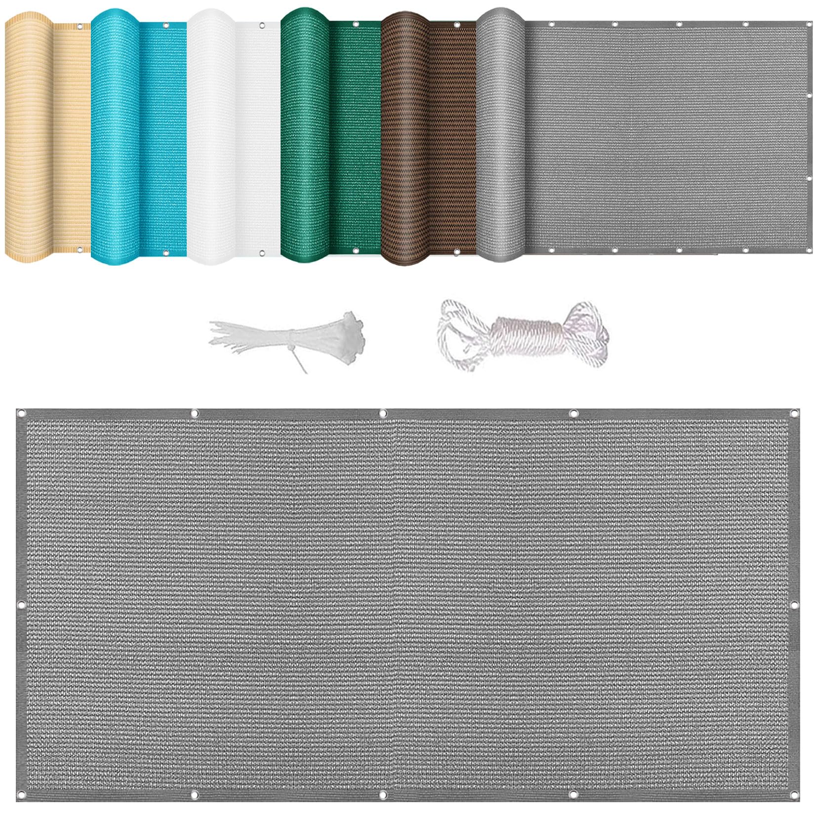 Voile d'ombrage perméable à l'eau 320 x 355 protégeant de la chaleur