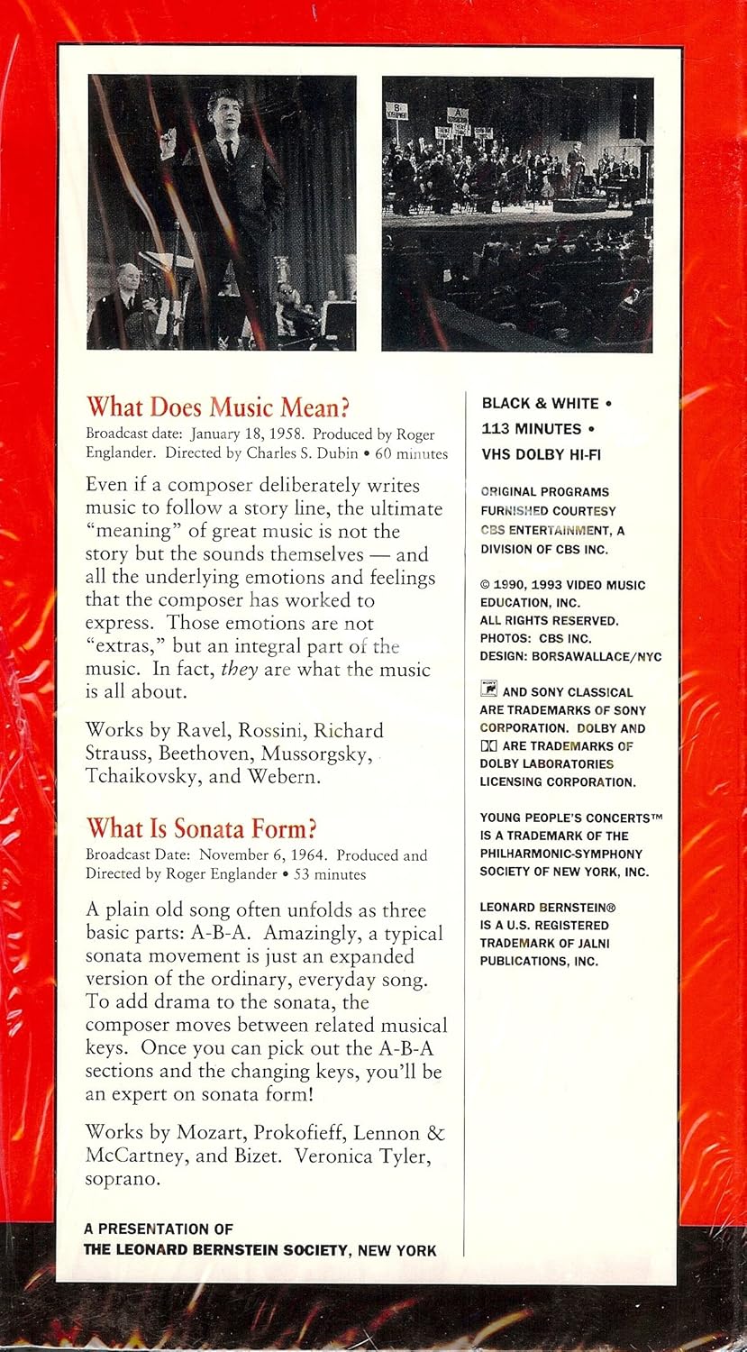 What Does Music Mean? Amazon.co.uk Bernstein, Leonard DVD & Bluray