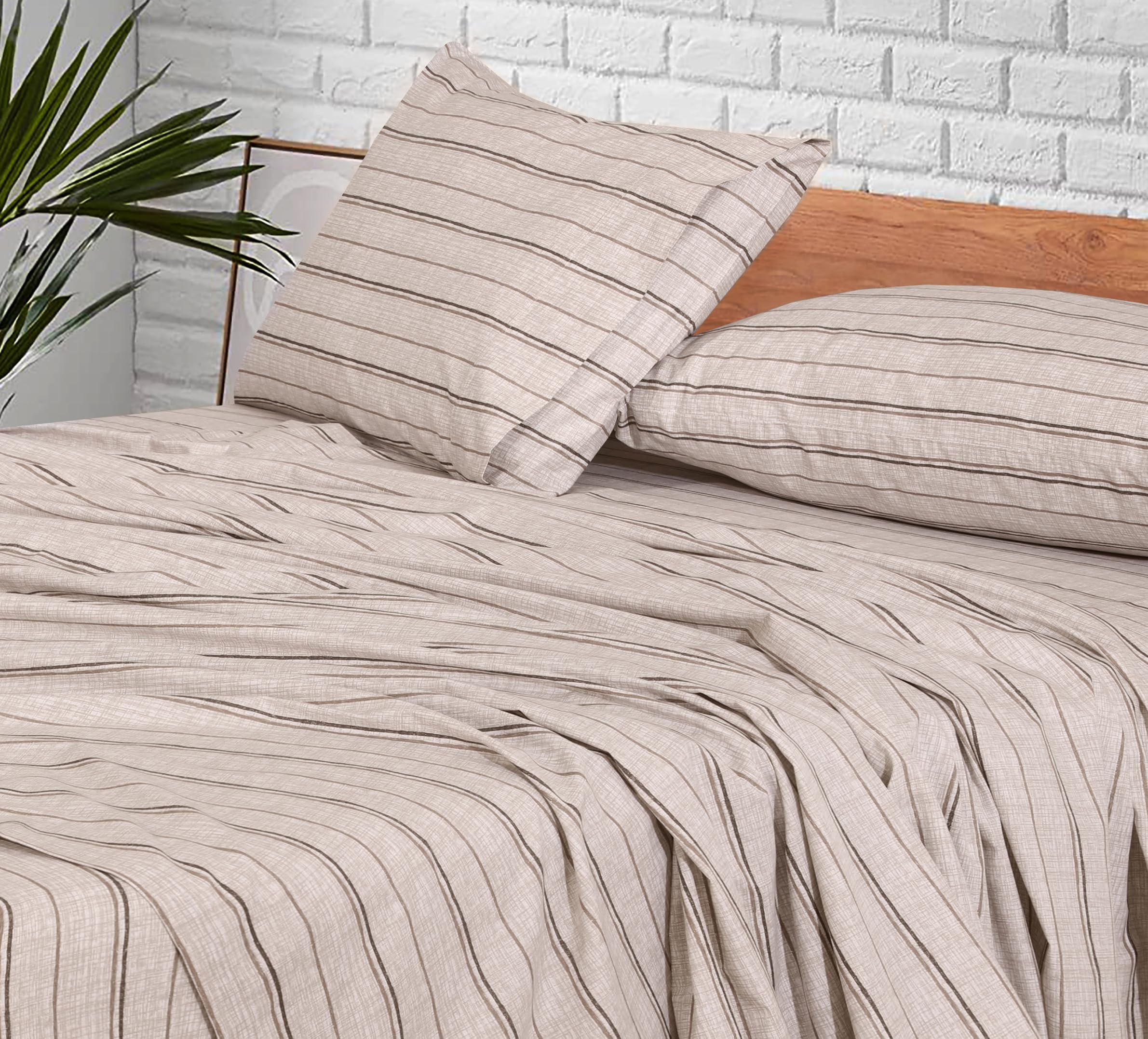 100 Cotton Sheets for Split King Size Bed Crispy Cooling Percale