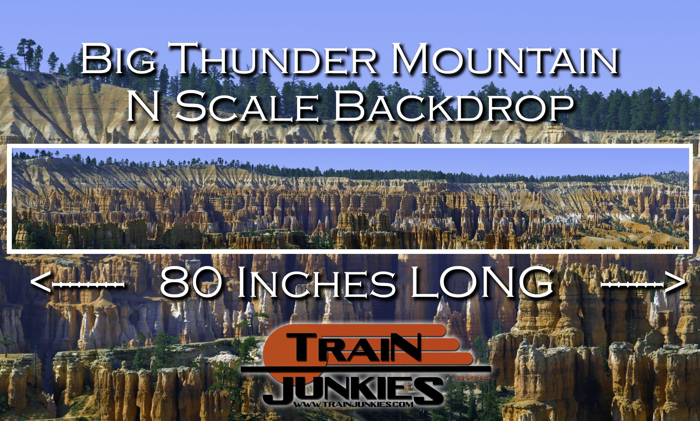 Train Junkies Big Thunder Mountain - Railroad Backdrop N Scale
