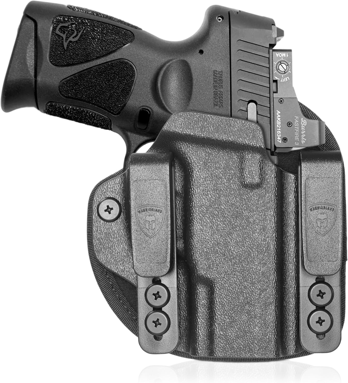 WARRIORLAND Hybrid Kydex & Nylon Holster, Optional for Glock 17/19/19X/ 43/ 43X MOS, Taurus G2C /G3C, Sig P320 / P365/ P365X/ P365XL, 1911 5" (No Rail) and More, Optics Cut, IWB Concealed Carry