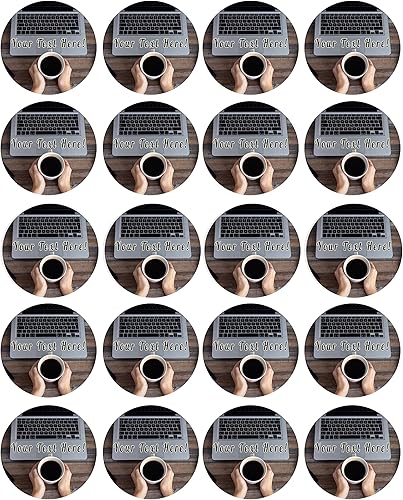 Teclado para portátil - Decoración comestible para cupcakes - Cupcake de 1.8" (20 piezas/hoja)