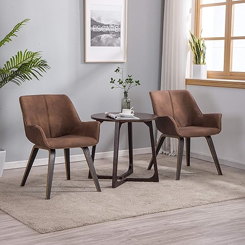 Miniatura 2 de YEEFY - Sillas de sala de cuero sintético, sillas de comedor