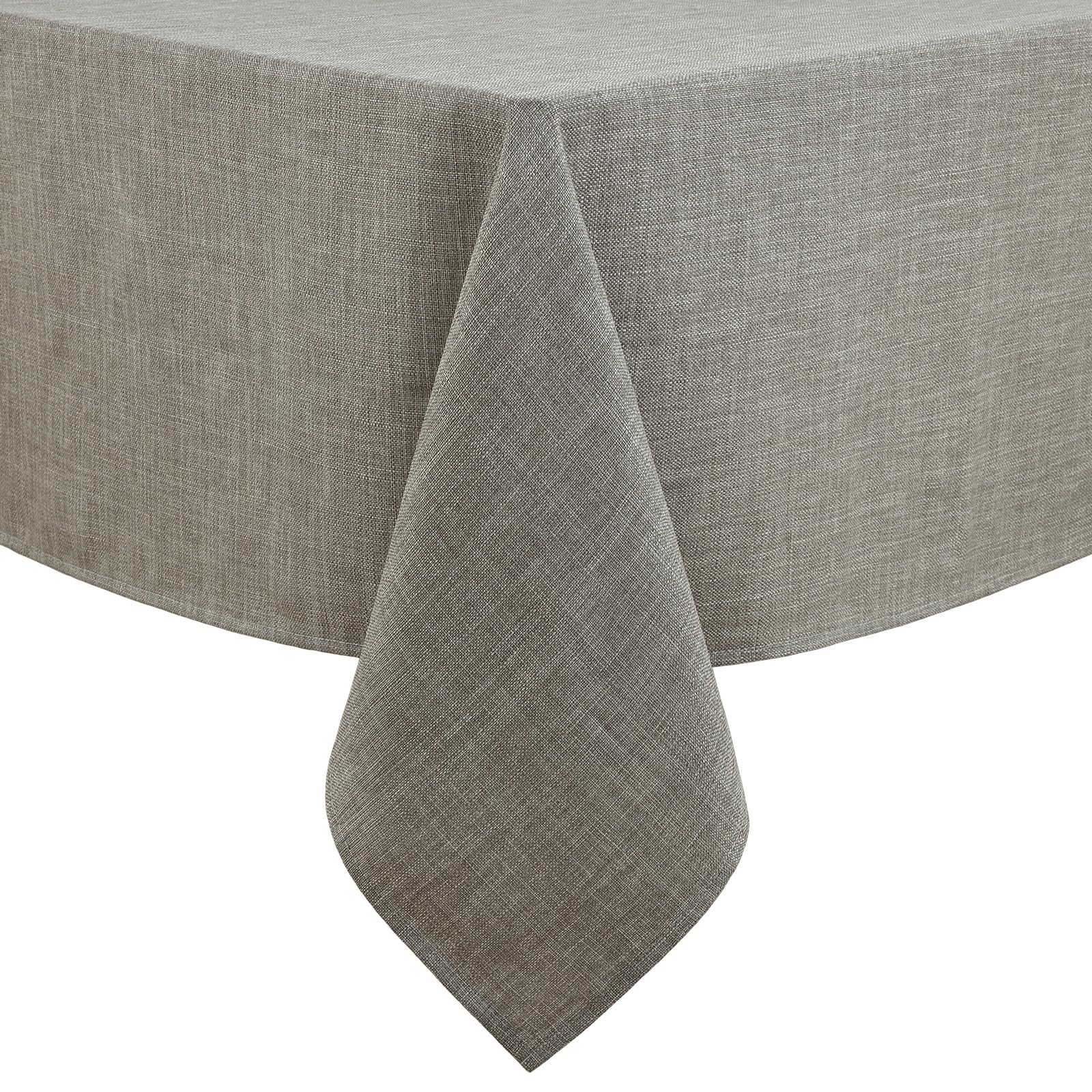 smiry Faux Linen Wipe Clean Table Cloth Rectangular 130x160 cm Leinen — image 1