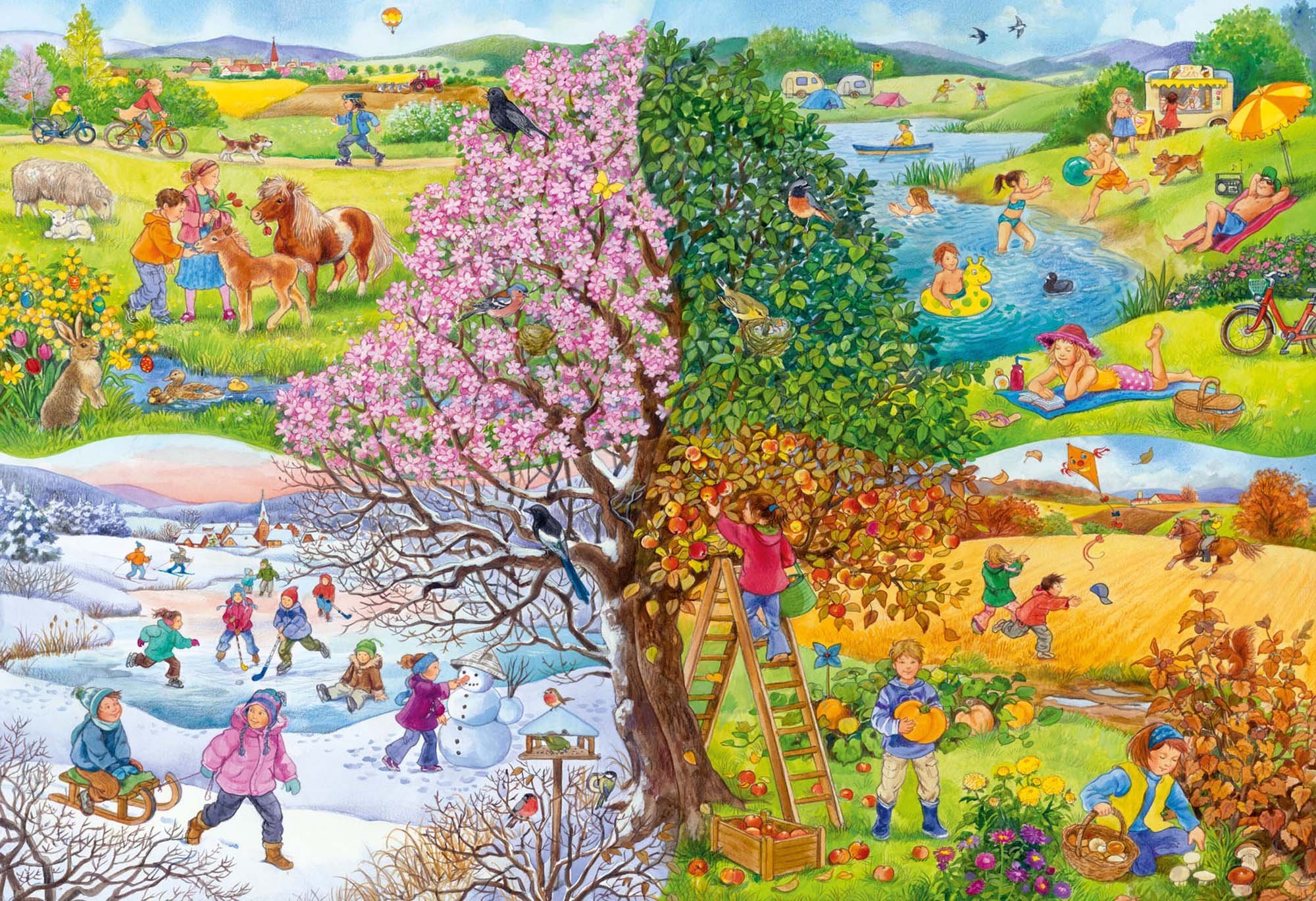 Ravensburger 05503-4 Jahreszeiten - 27 Teile Puzzle