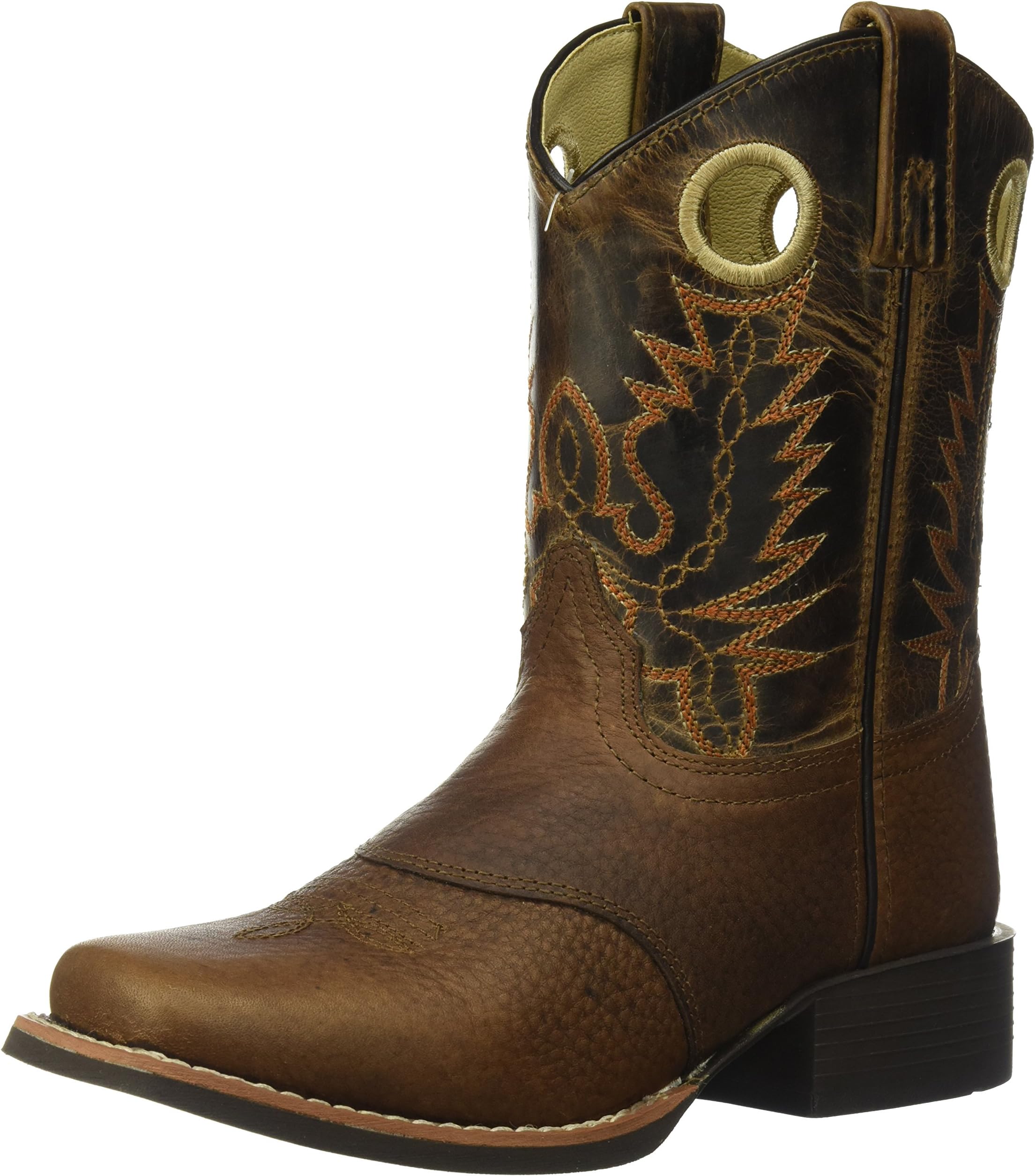 Smoky Mountain Boots(4.5 M US Big Kid, Brown) - Children Luke Square Toe Western Cowboy Brown