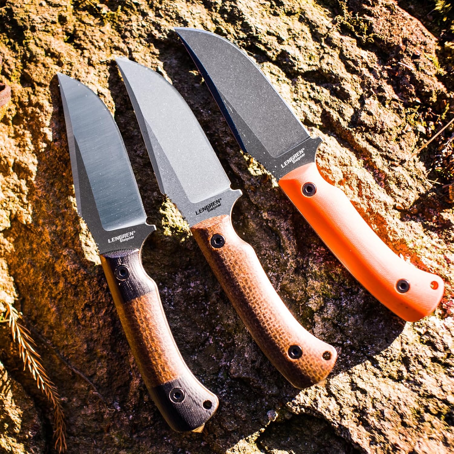 Spark Fixed Blade Knife with Sheath, Micarita Handle, Full Tang Outdoor Hunting Camping Survival Knife (Dual-Color Micarita Handle)