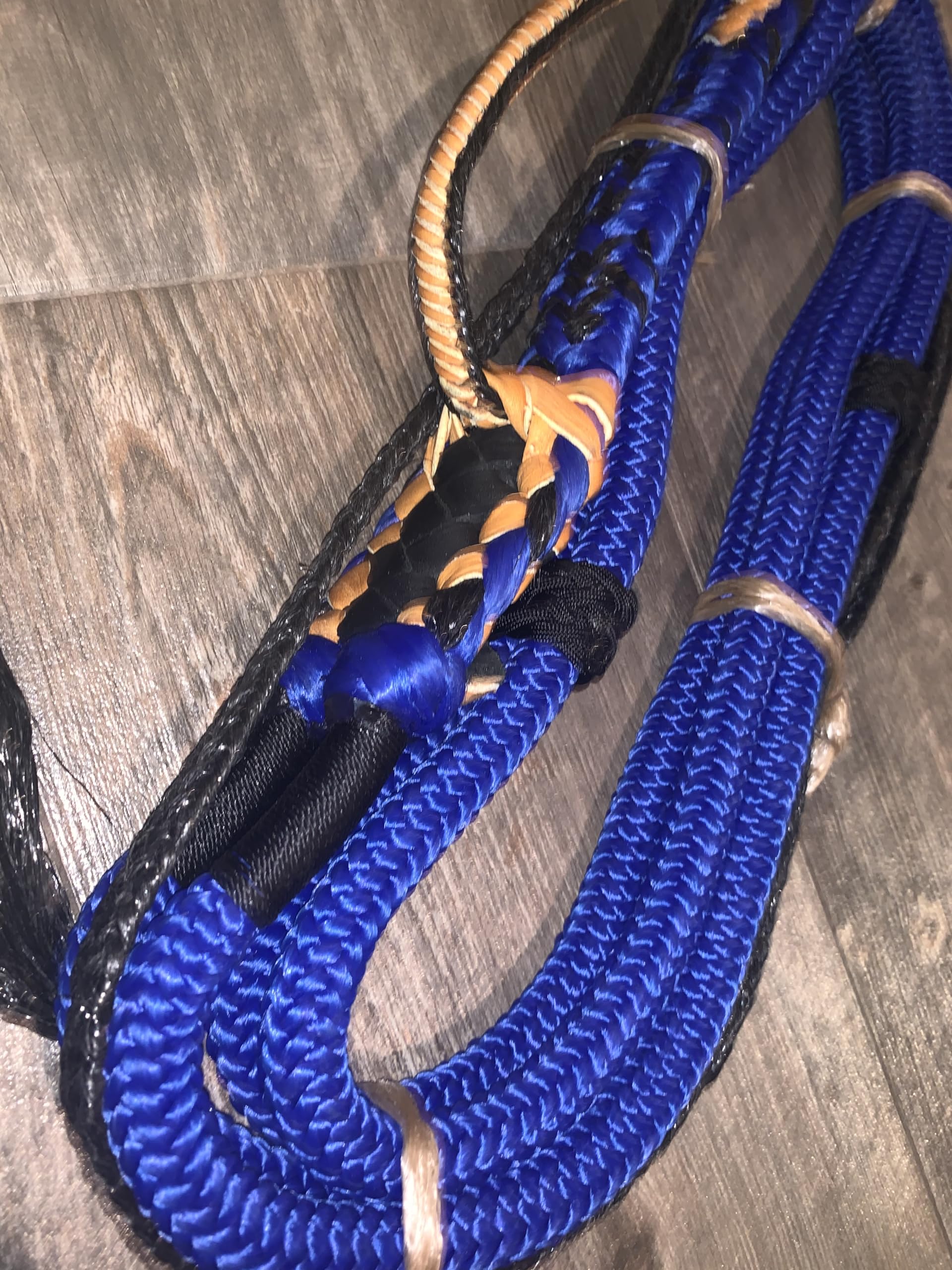 EPT Bull Ropes Royal Blue on Black Poly 9x7 RH 3/4